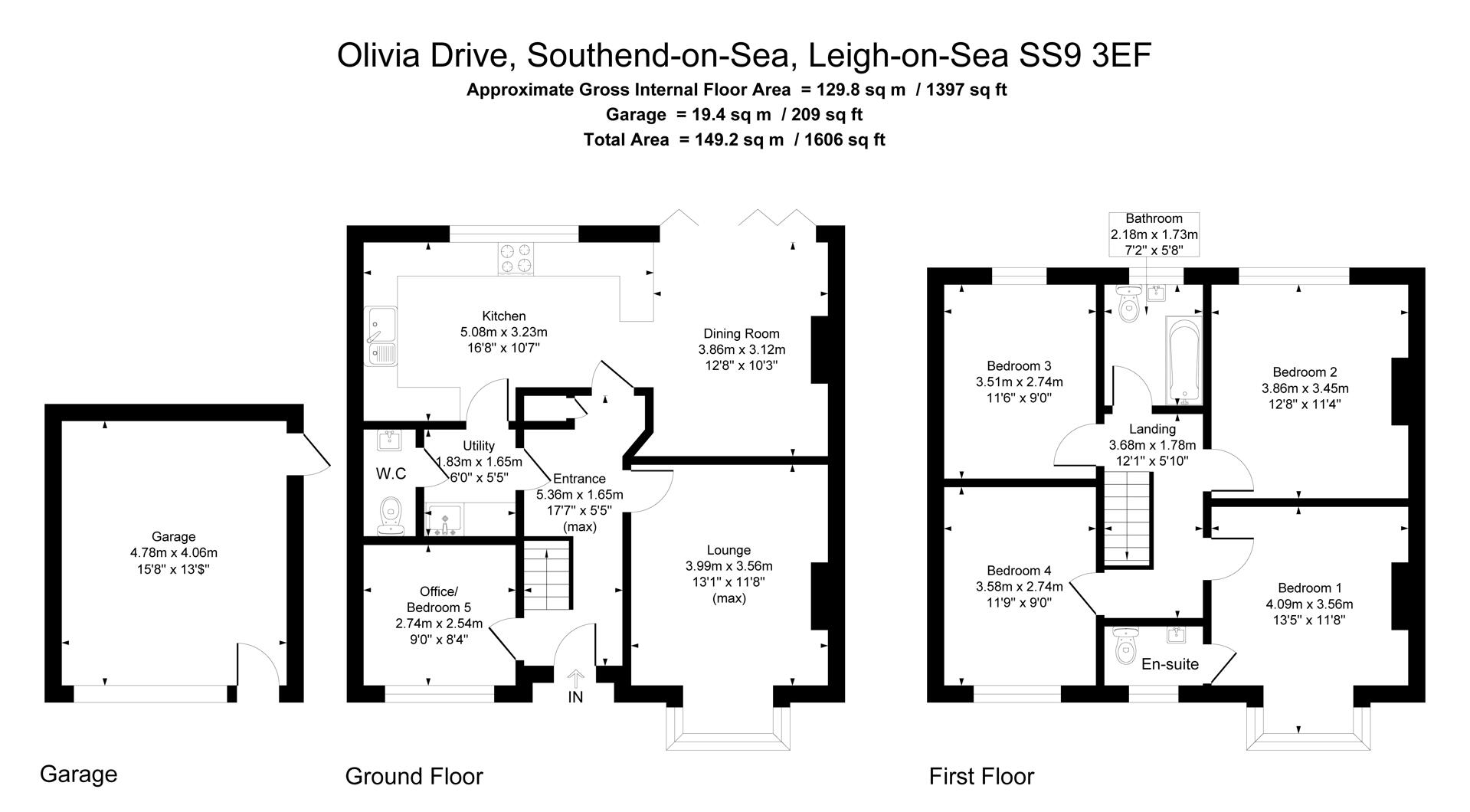 11, Olivia Drive, Leigh-On-Sea floorplan