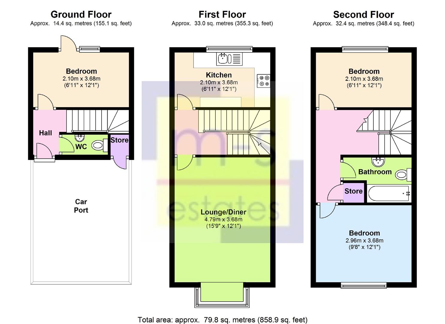 3 Bedrooms Town house to rent in Lenton Manor, Lenton, Nottingham NG7