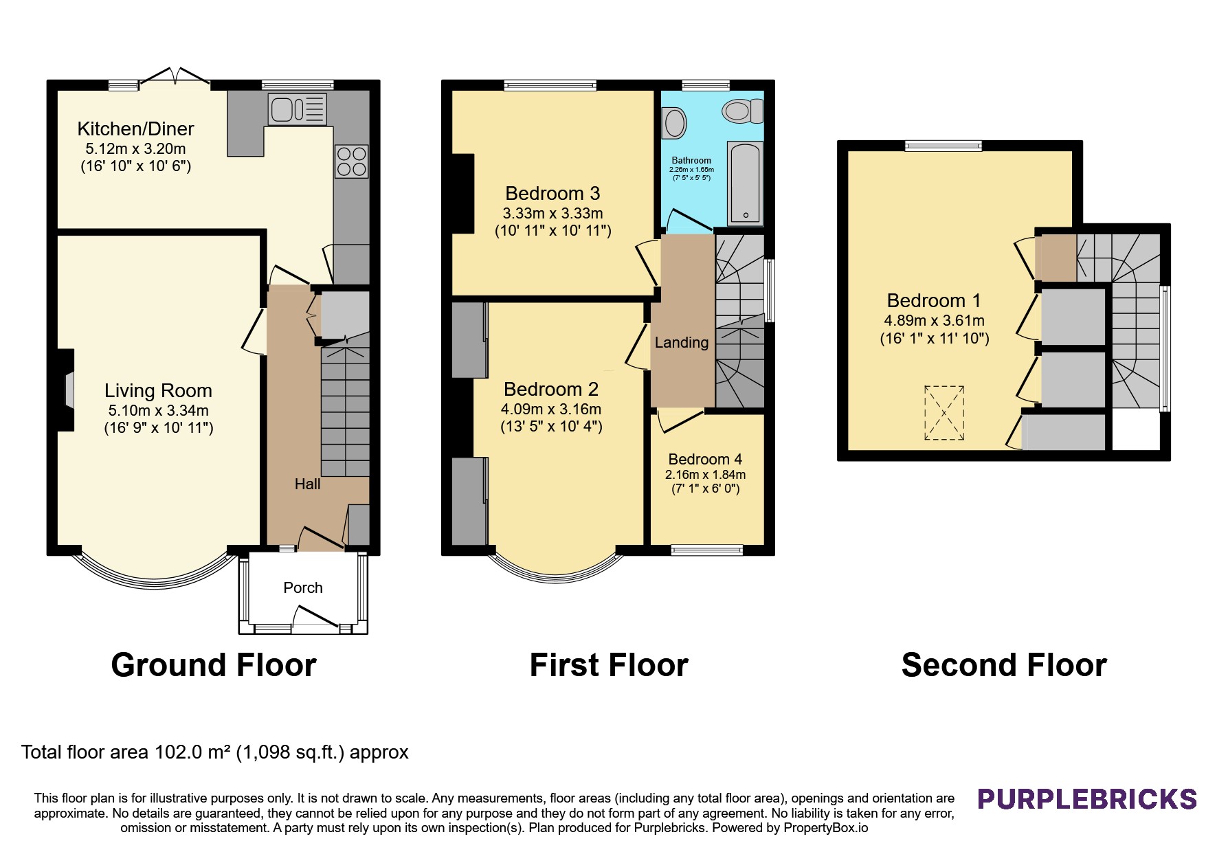 98, Wrexham Avenue, Walsall floorplan
