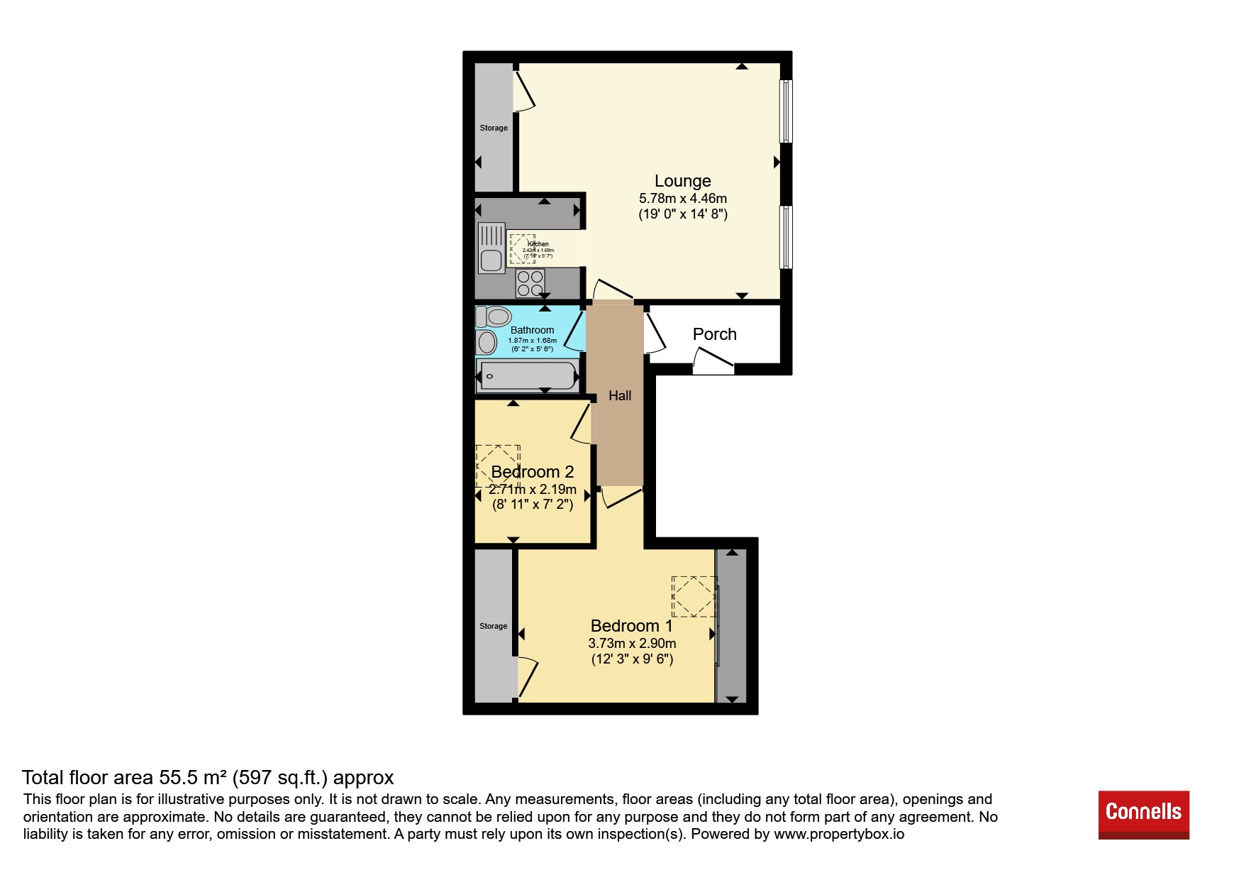 Flat 4, Albert Court, 170, Leam Terrace, Leamington Spa floorplan
