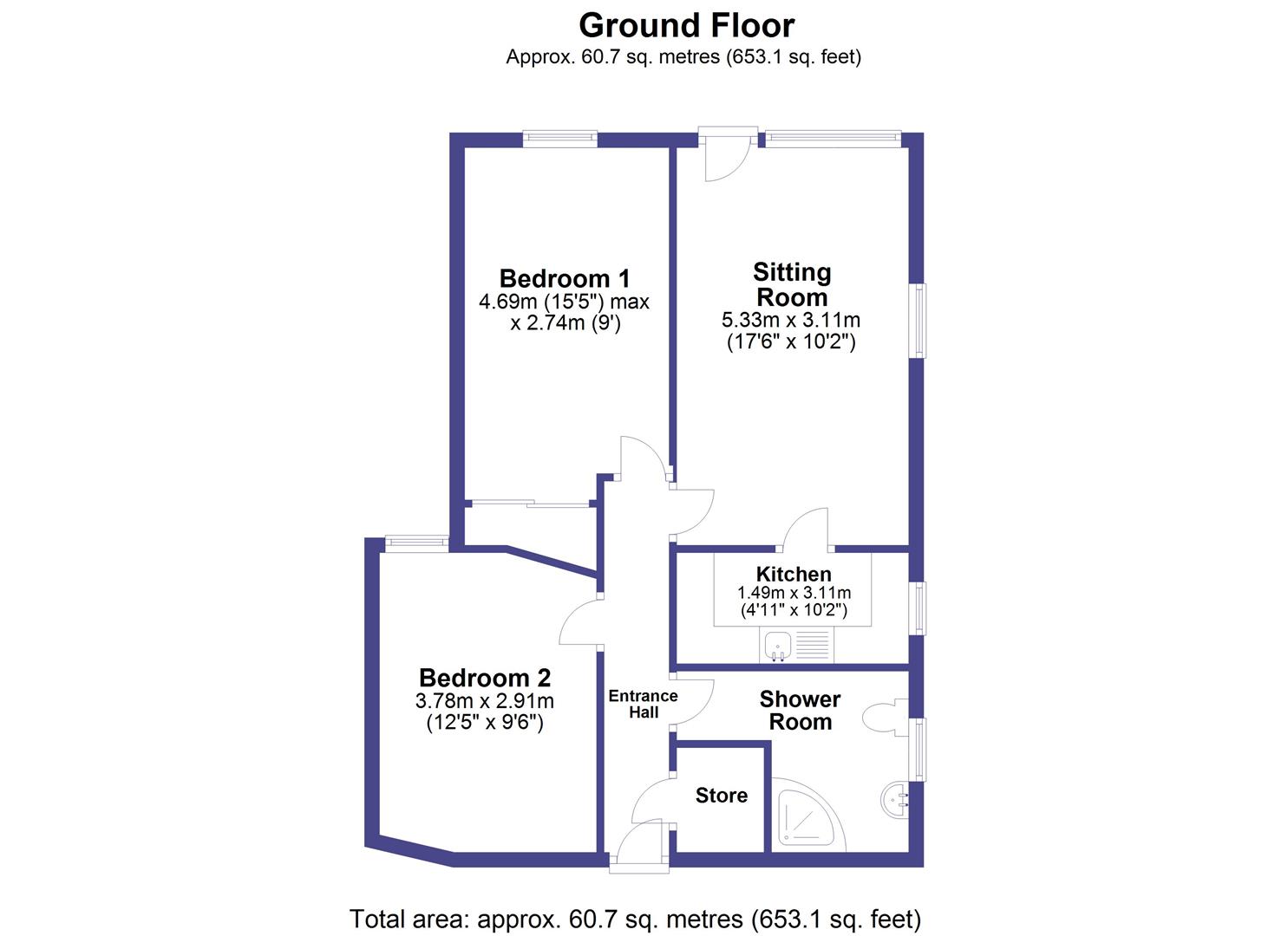 44, Homefarris House, Bleke Street, Shaftesbury floorplan