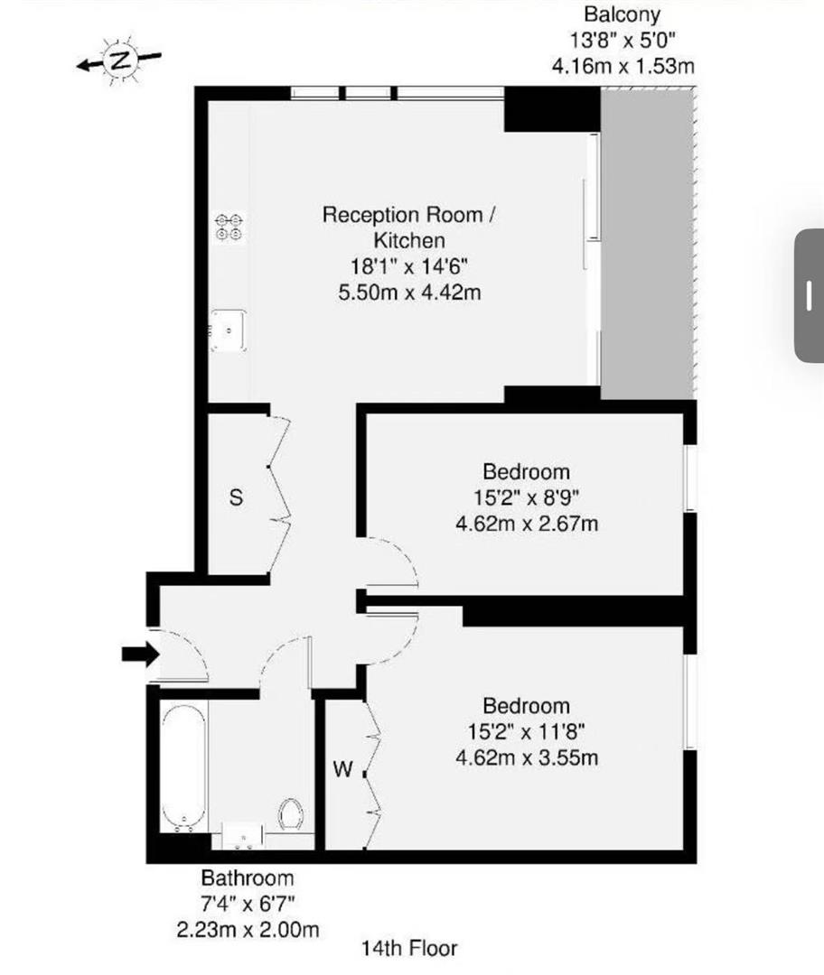 Apartment 1402, 1 St. Gabriel Walk, LONDON floorplan