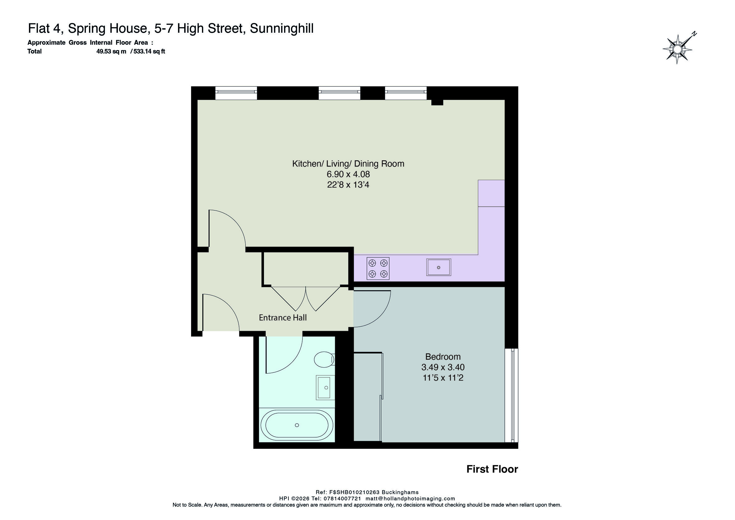 Flat 4 Spring House 5-7, High Street, Sunninghill floorplan