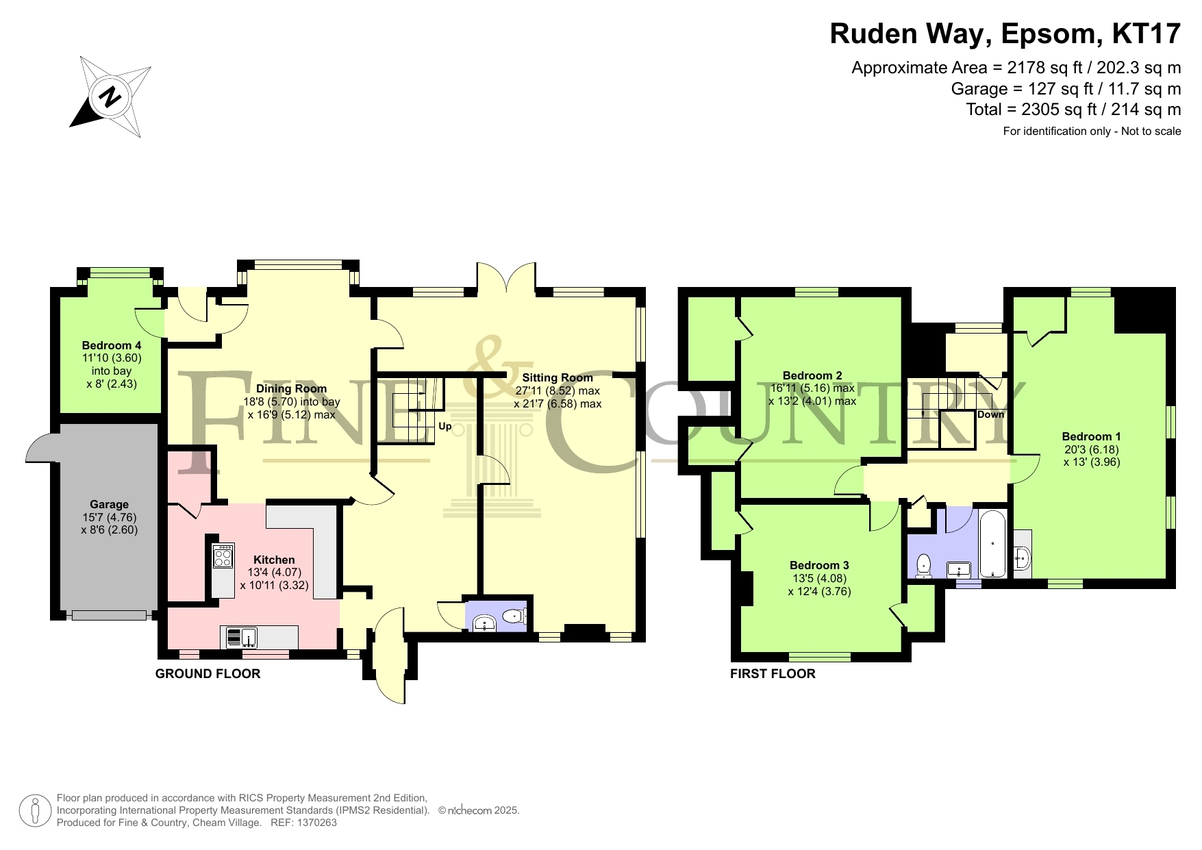 16 Ruden Way, Epsom, Surrey floorplan