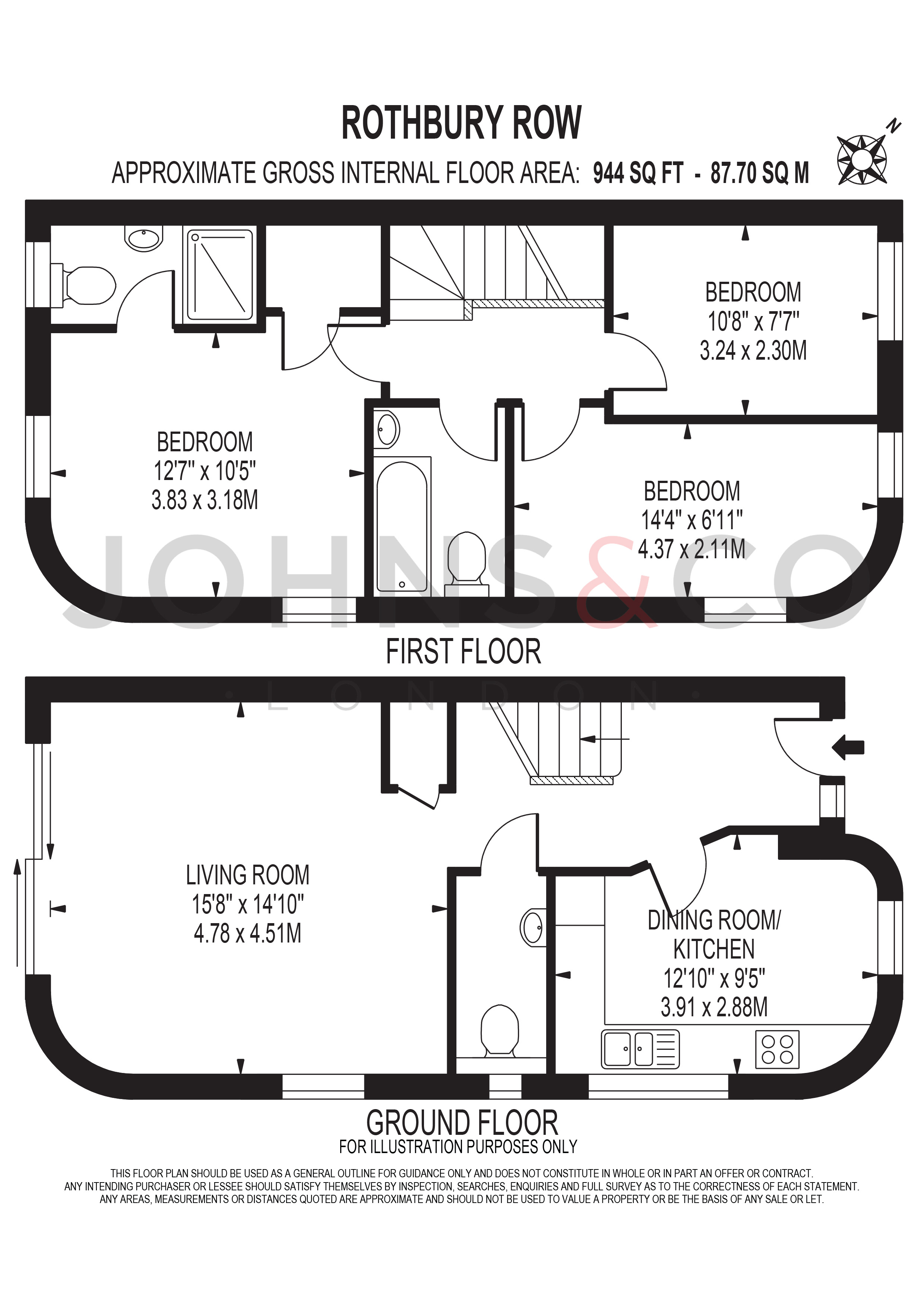 3, Rothbury Row, Rothbury Gardens, Isleworth floorplan