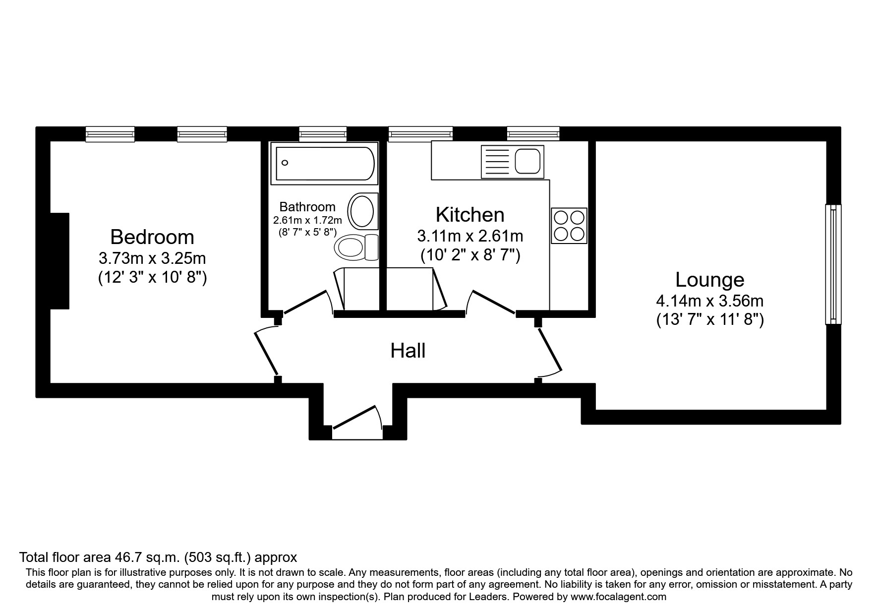 Flat 8, Linden Court, 85 Lansdowne Road floorplan