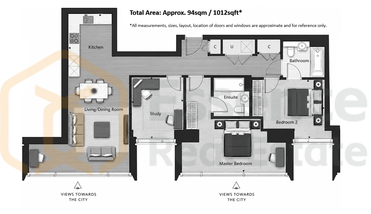 Apartment 40, Valencia Tower, 3, Bollinder Place, 250 City Road floorplan