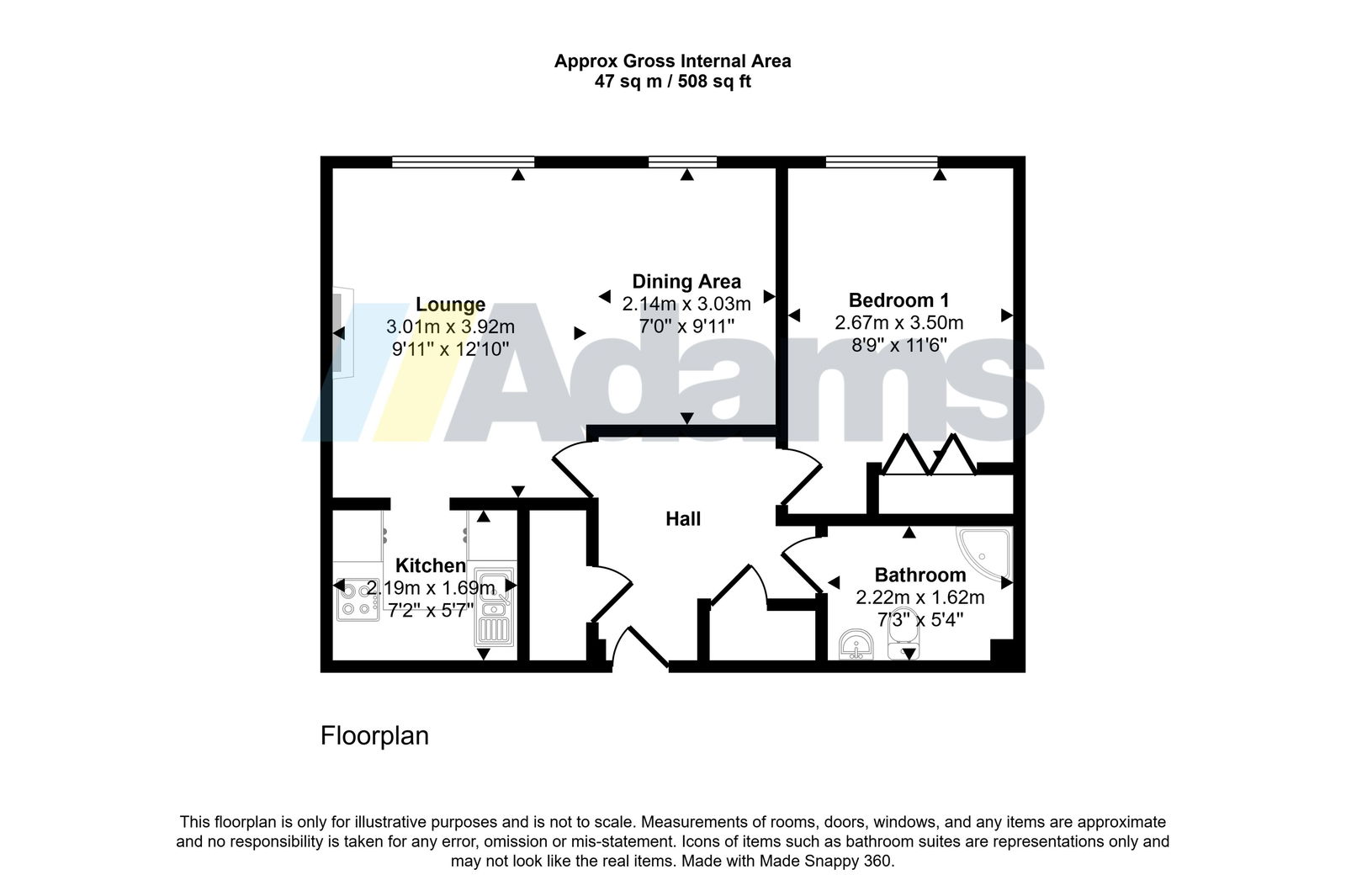 Apartment 62, Undercliffe House Dingleway, Appleton floorplan