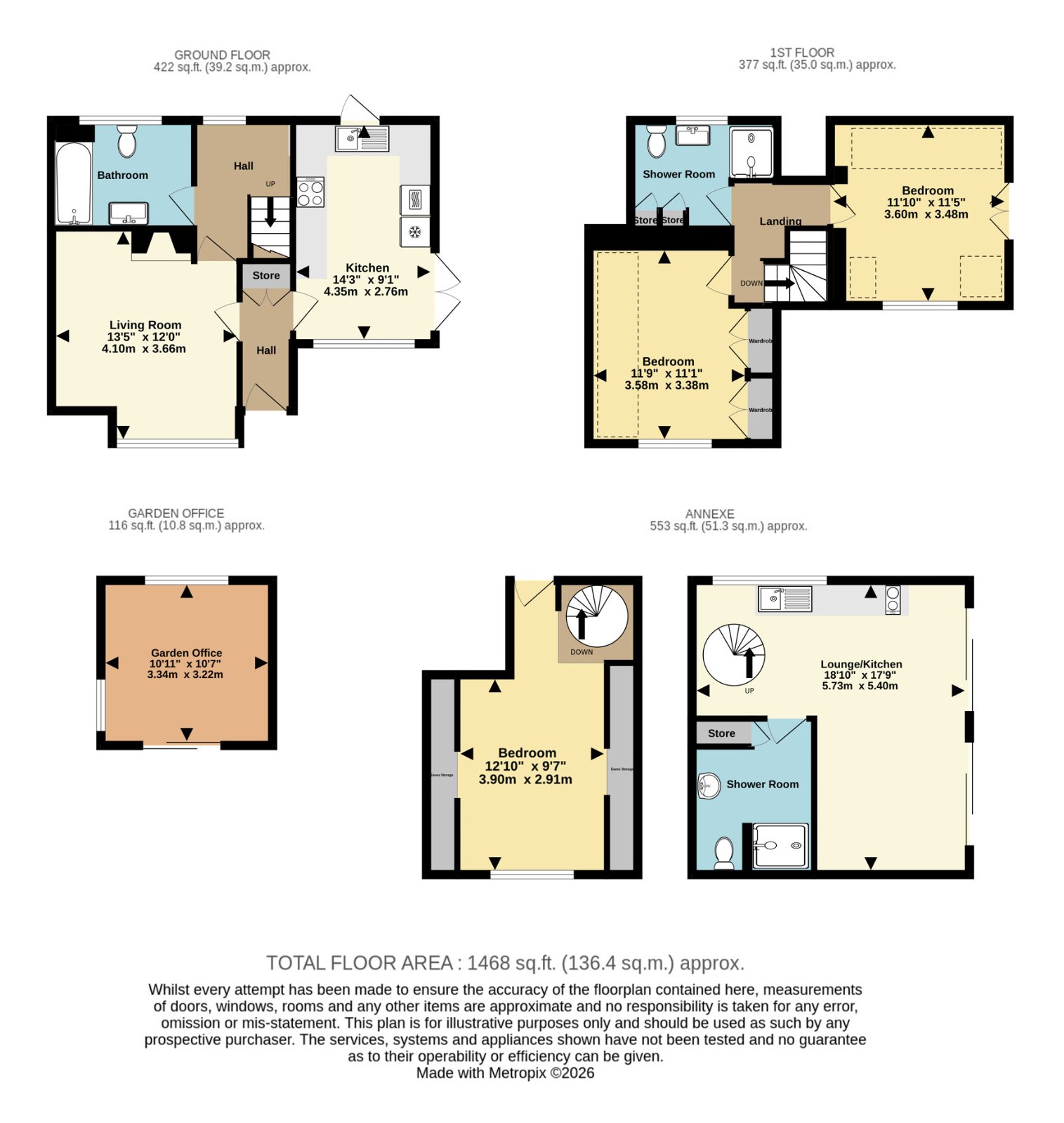 White Cliff Cottage,, The Front, Kent floorplan