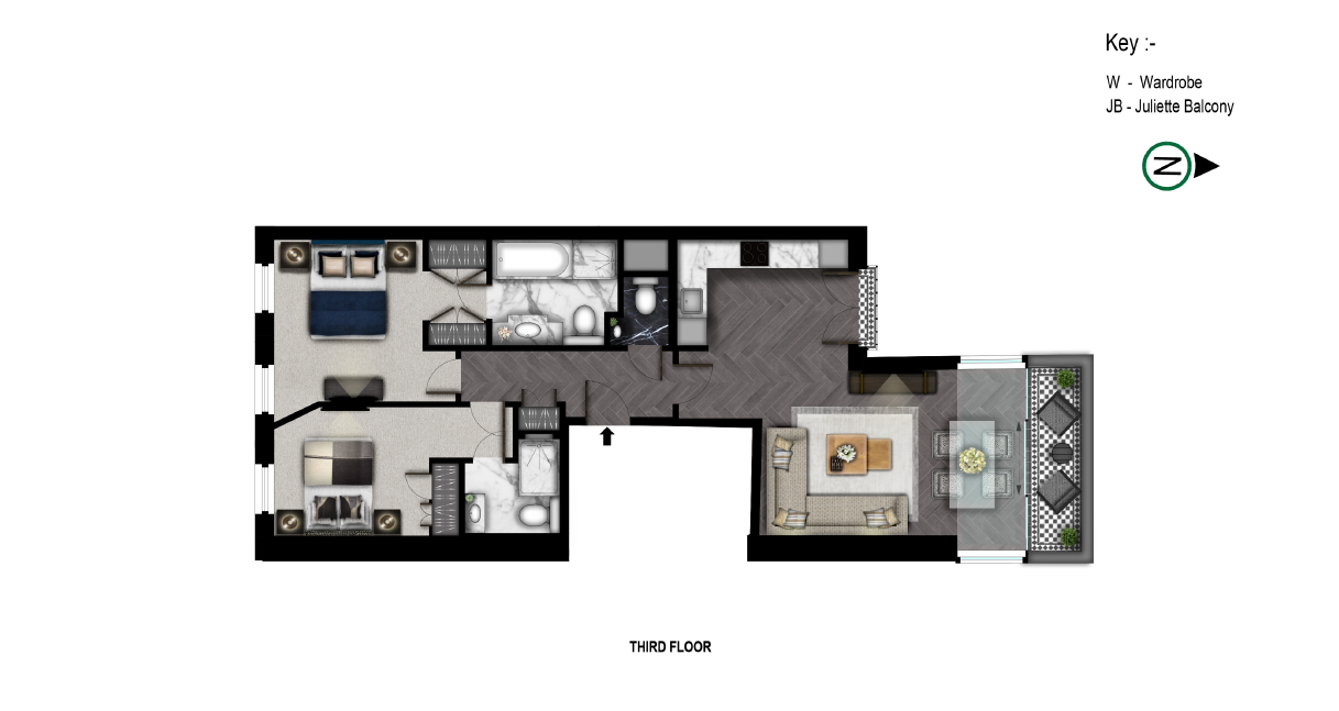 Flat 10,, Prince Of Wales Terrace, London floorplan