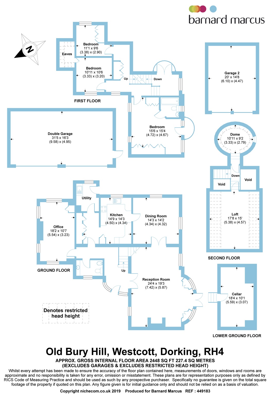 3 Bedrooms Detached house for sale in Old Bury Hill, Dorking RH4