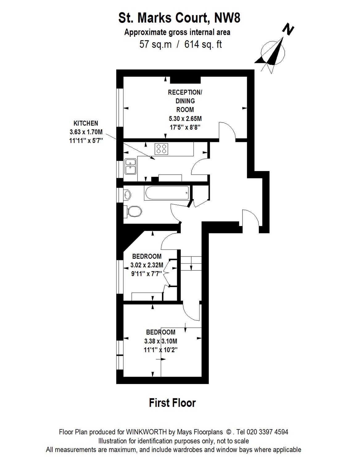 2 Bedrooms Flat to rent in St Marks Court, Abercorn Place, London NW8