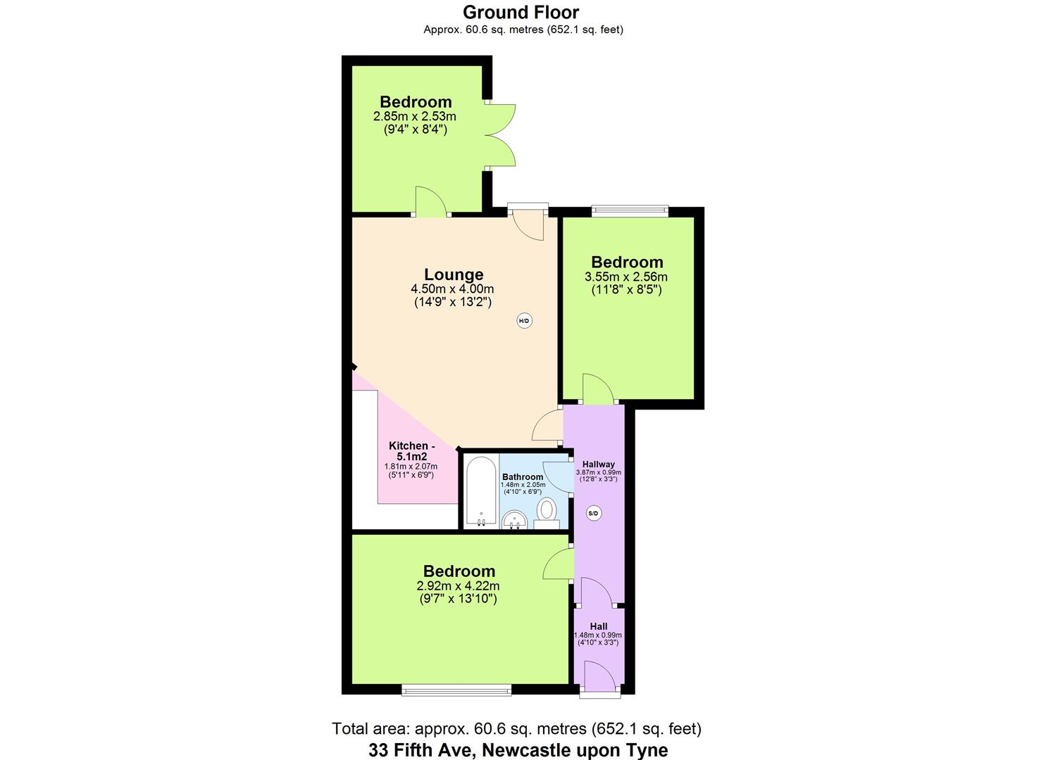 33, Fifth Avenue, Heaton floorplan