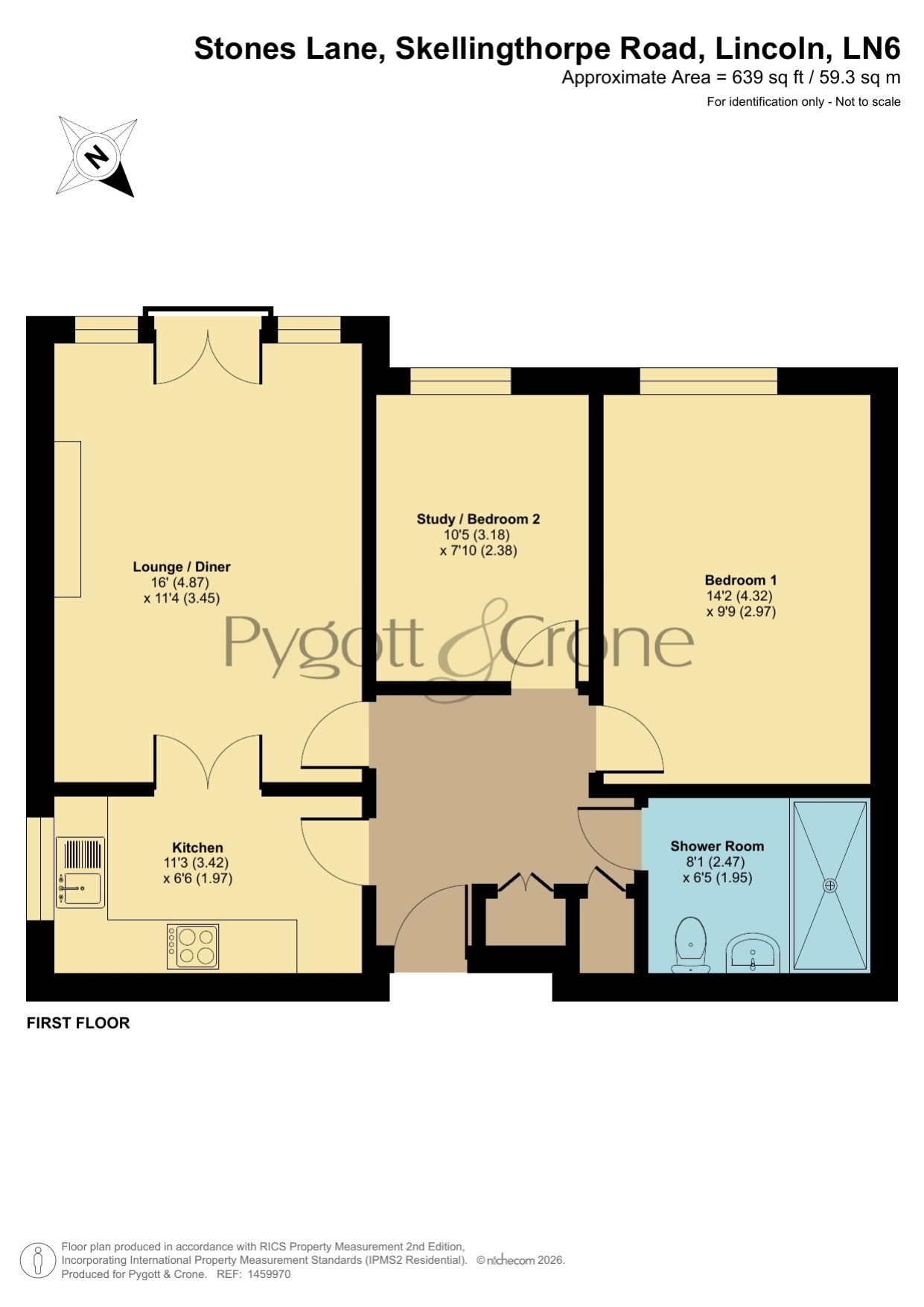 Flat 14, Ferguson House, Skellingthorpe Road, Lincoln floorplan