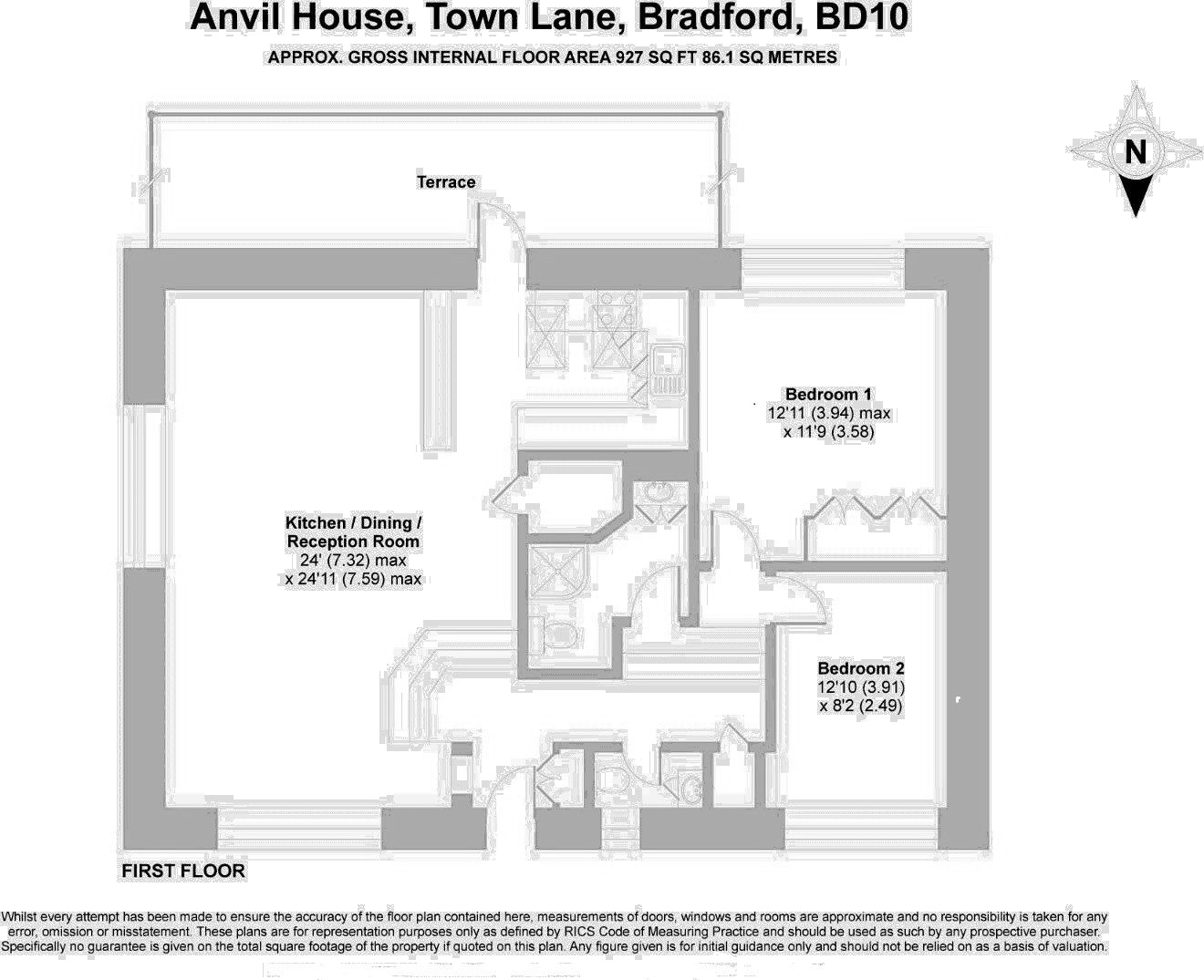 Anvil House, Town Lane, Thackley floorplan
