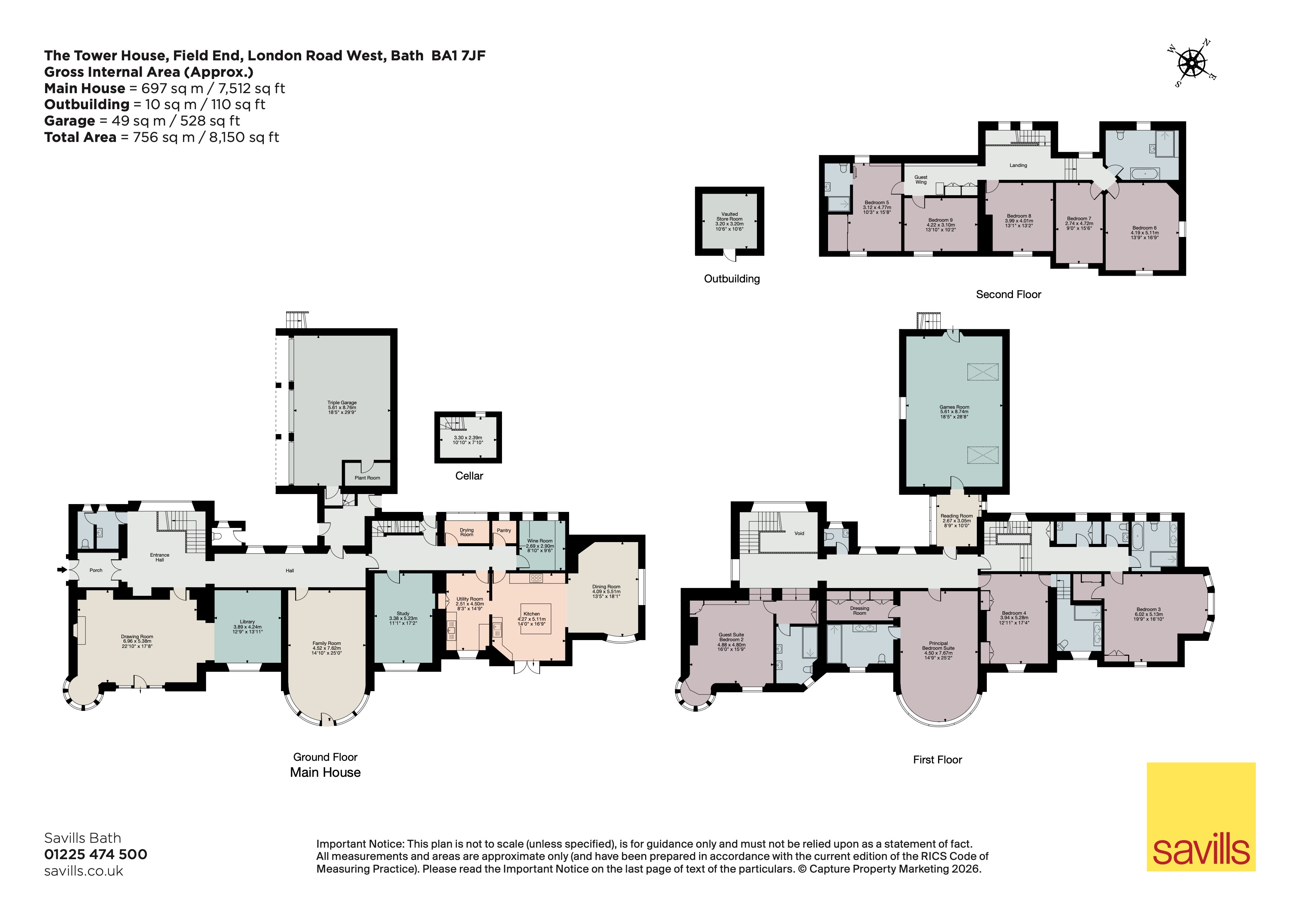 The Tower House, 131, London Road West, Bath floorplan