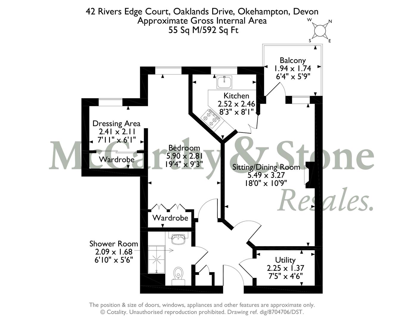42 Rivers Edge Court, Oaklands Drive, Okehampton floorplan