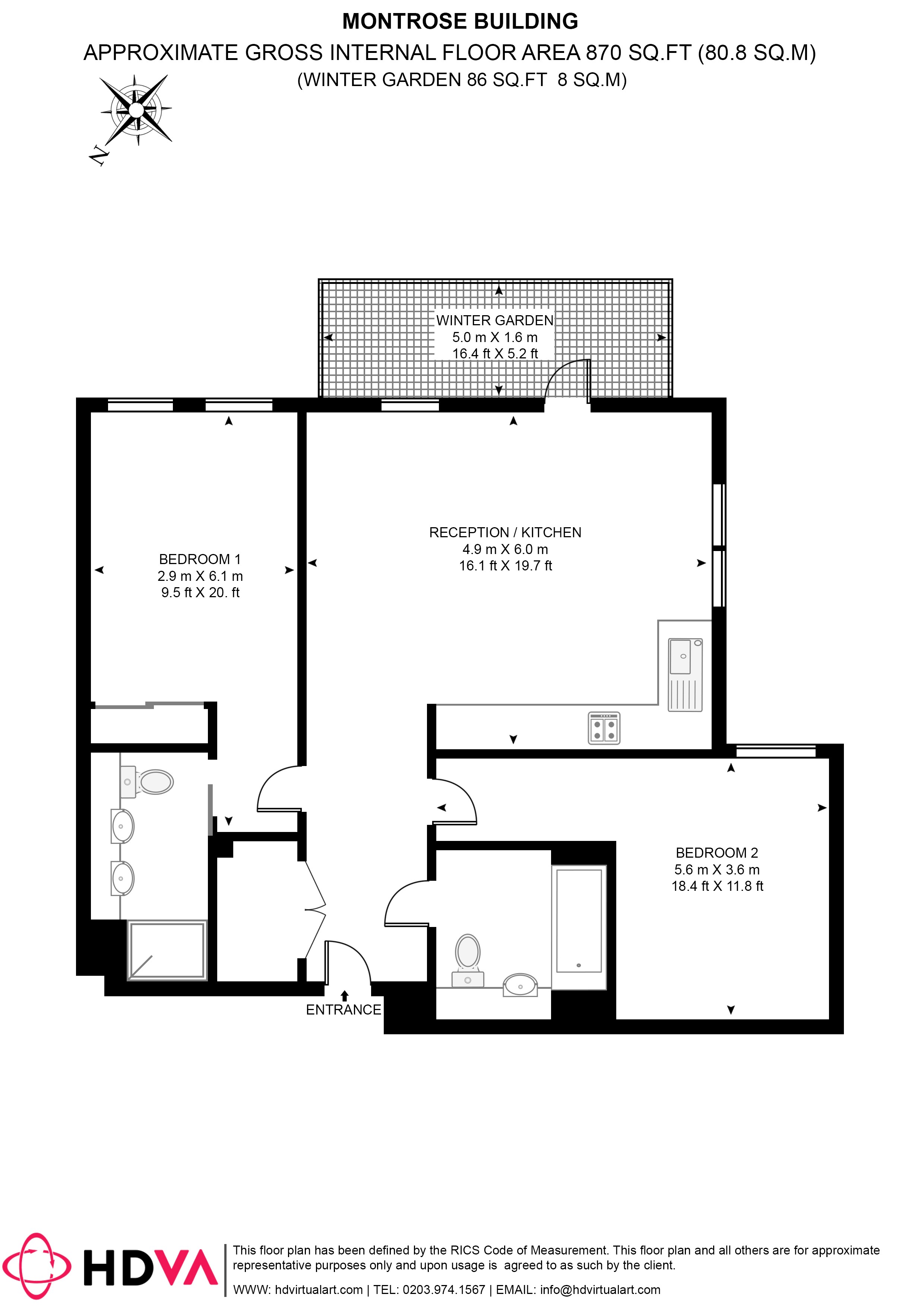 32, Montrose Building, 4, Malthouse Road, London floorplan