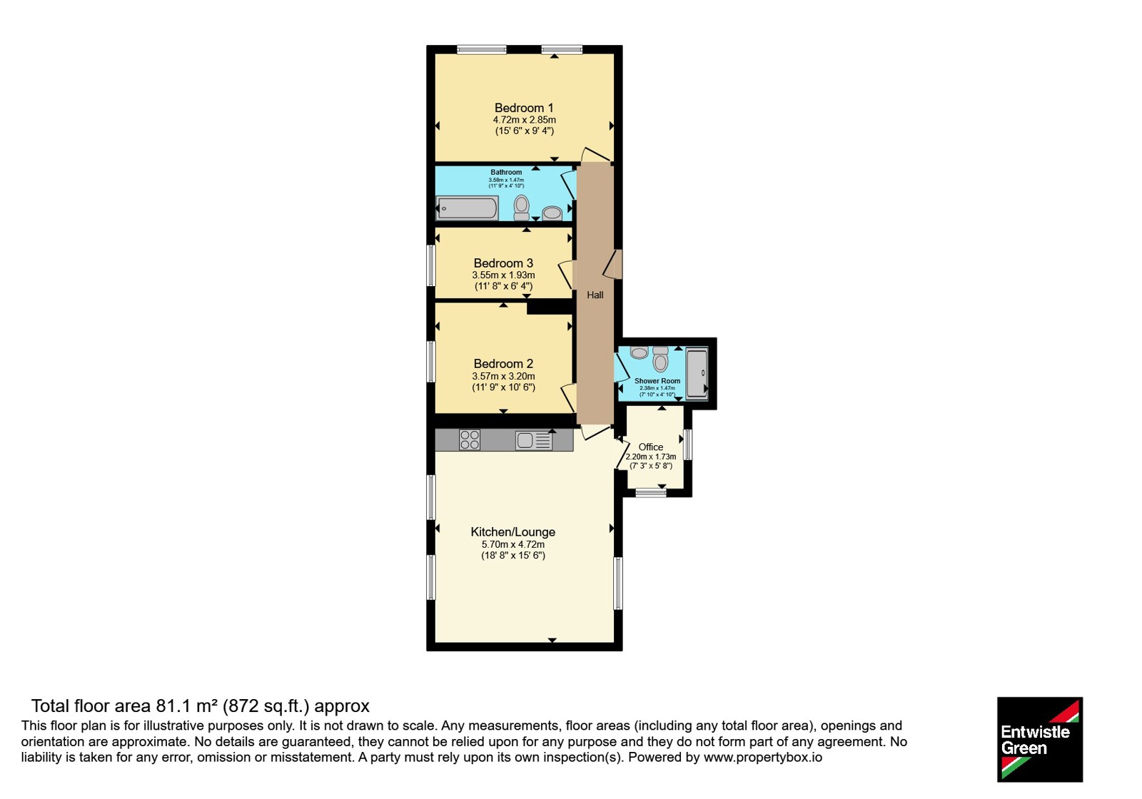 Apartment 1, 10, New Hall, Liverpool floorplan