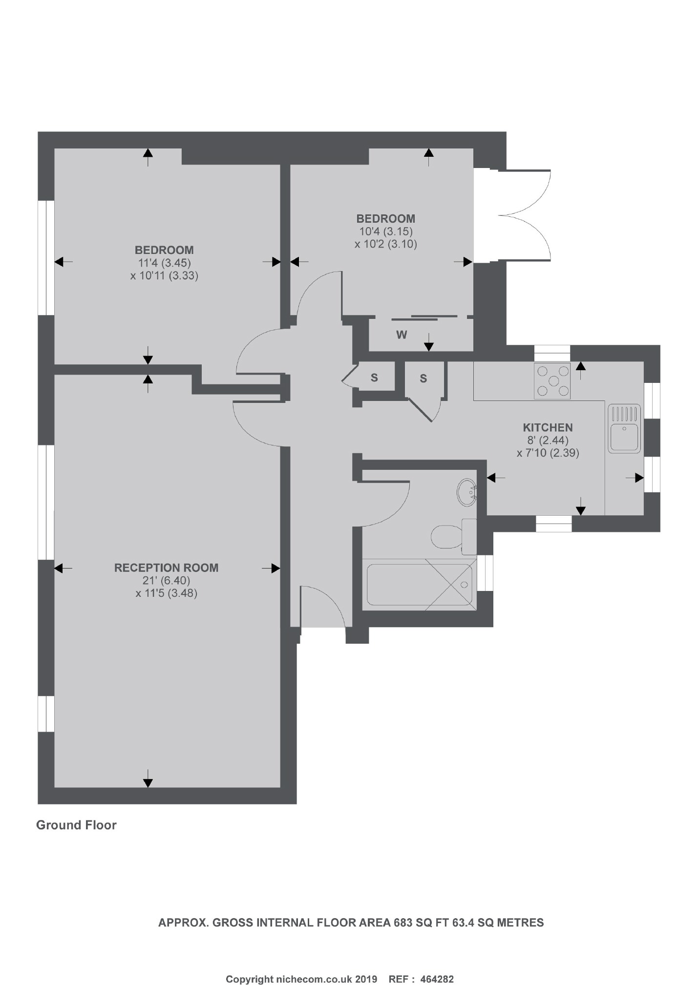 Flat 9, Merton House, Merton Road, London floorplan