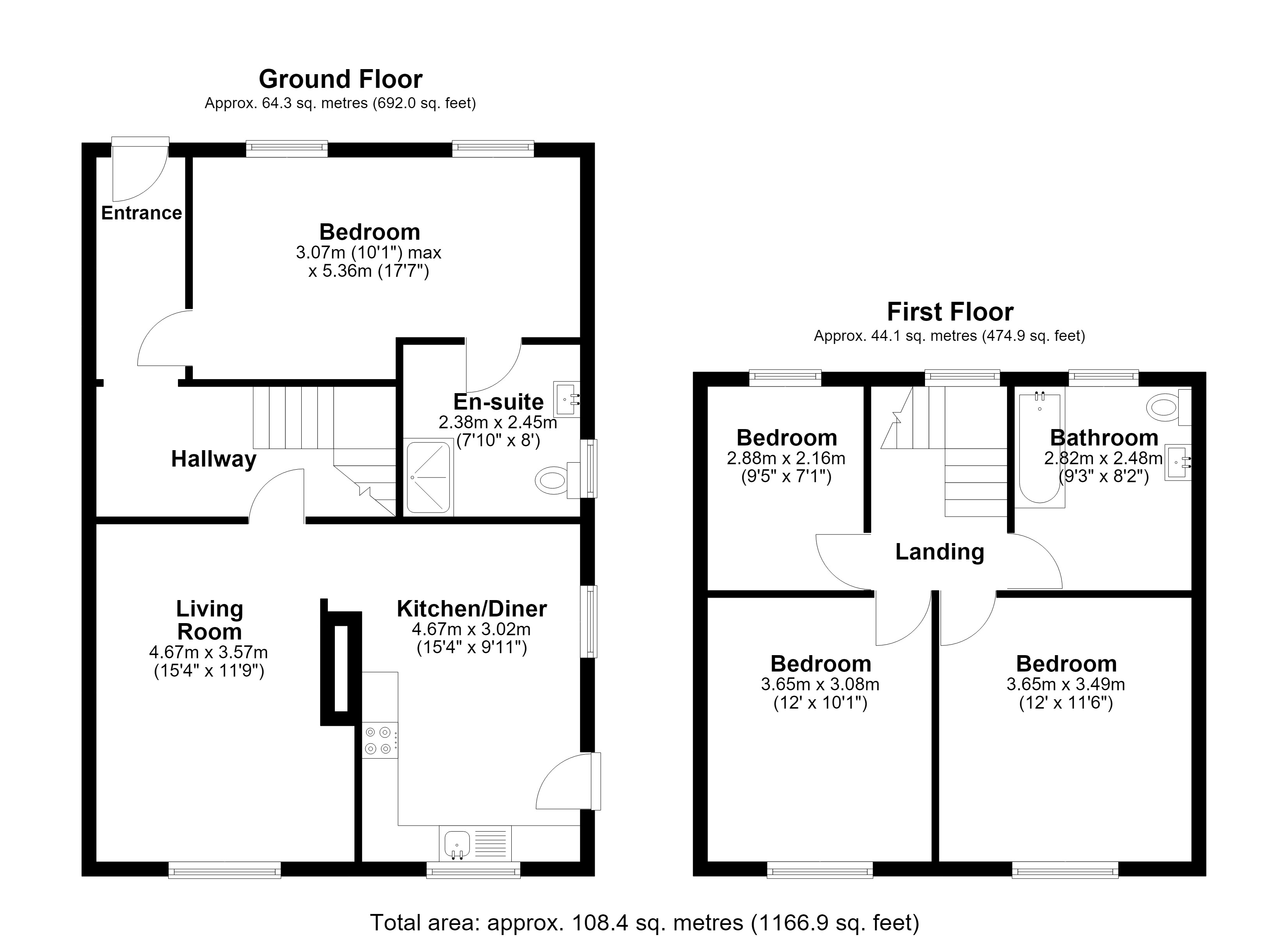 33, Beacon View, South Kirkby floorplan