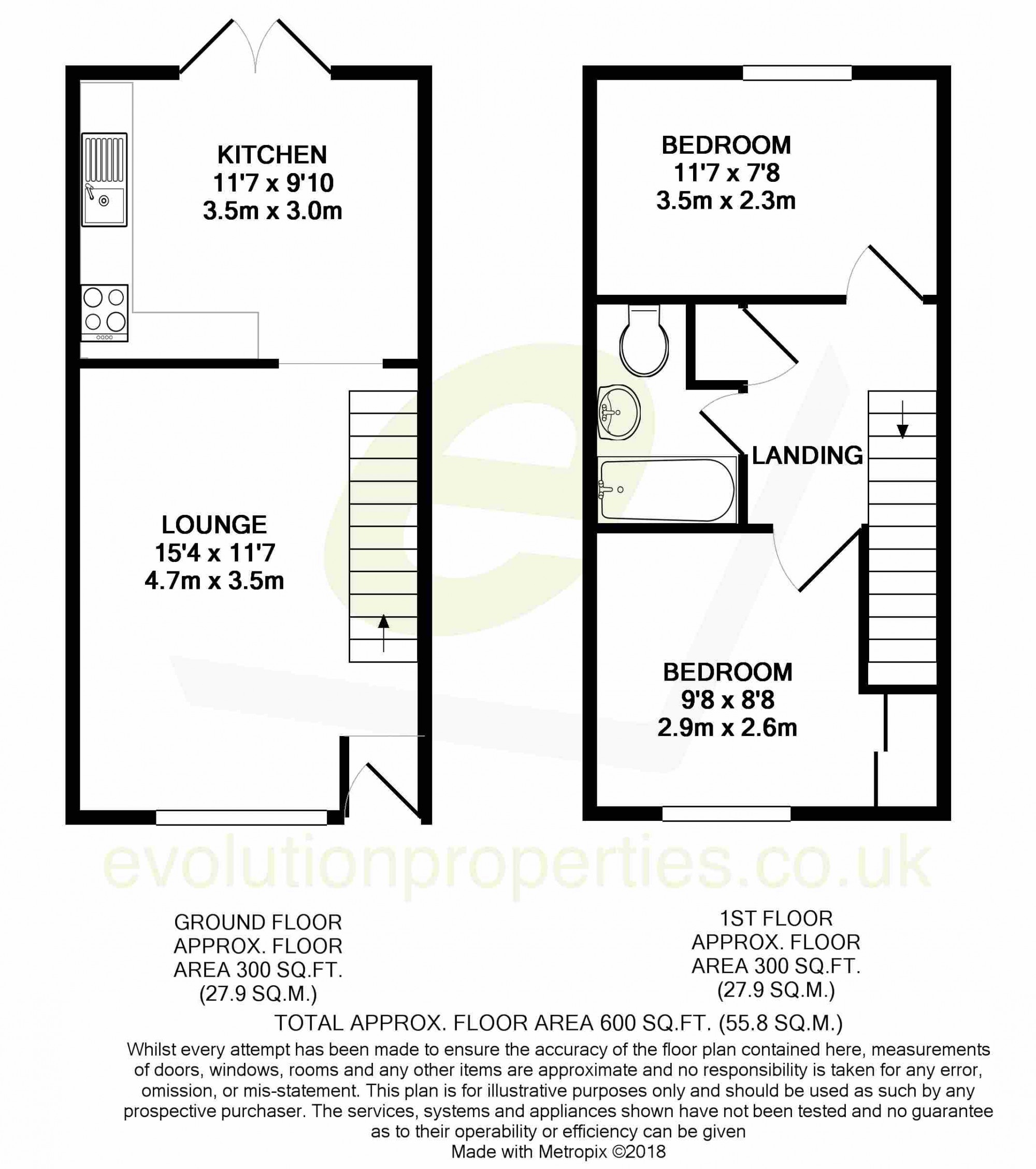 16, Falcon Way, Ashford floorplan