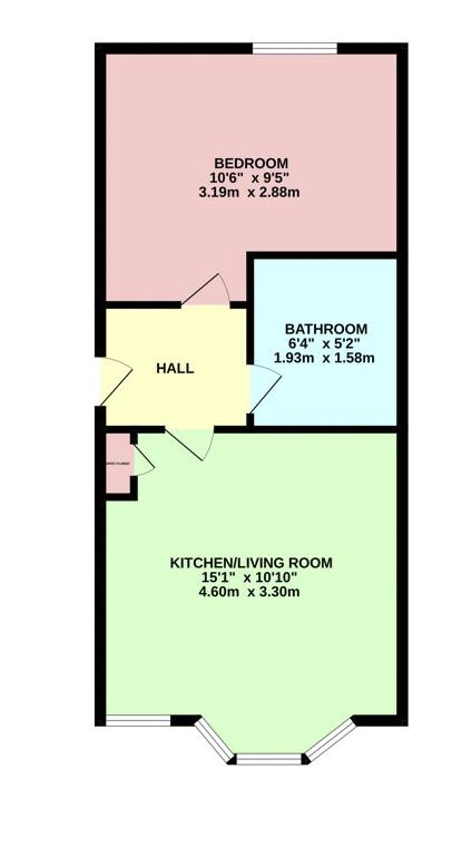 Flat 1, 50-51, Albemarle Crescent, Scarborough floorplan