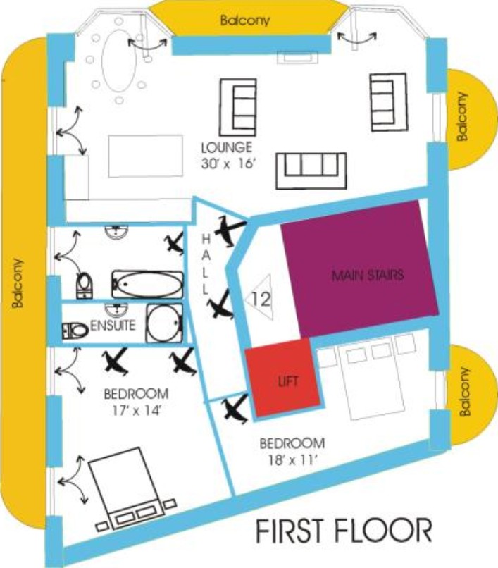 Flat 12, Cove View Apartments,, Sommers Crescent, Devon floorplan
