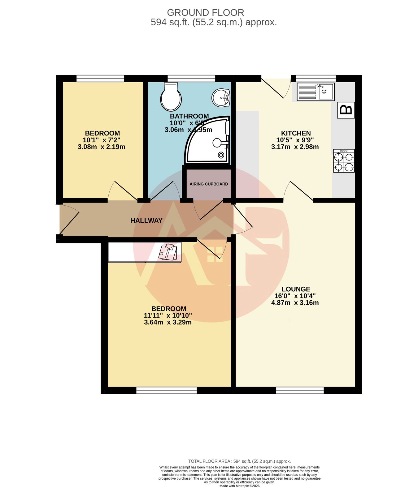 2 Briar Court, Briar Close, Burnham-on-Sea floorplan