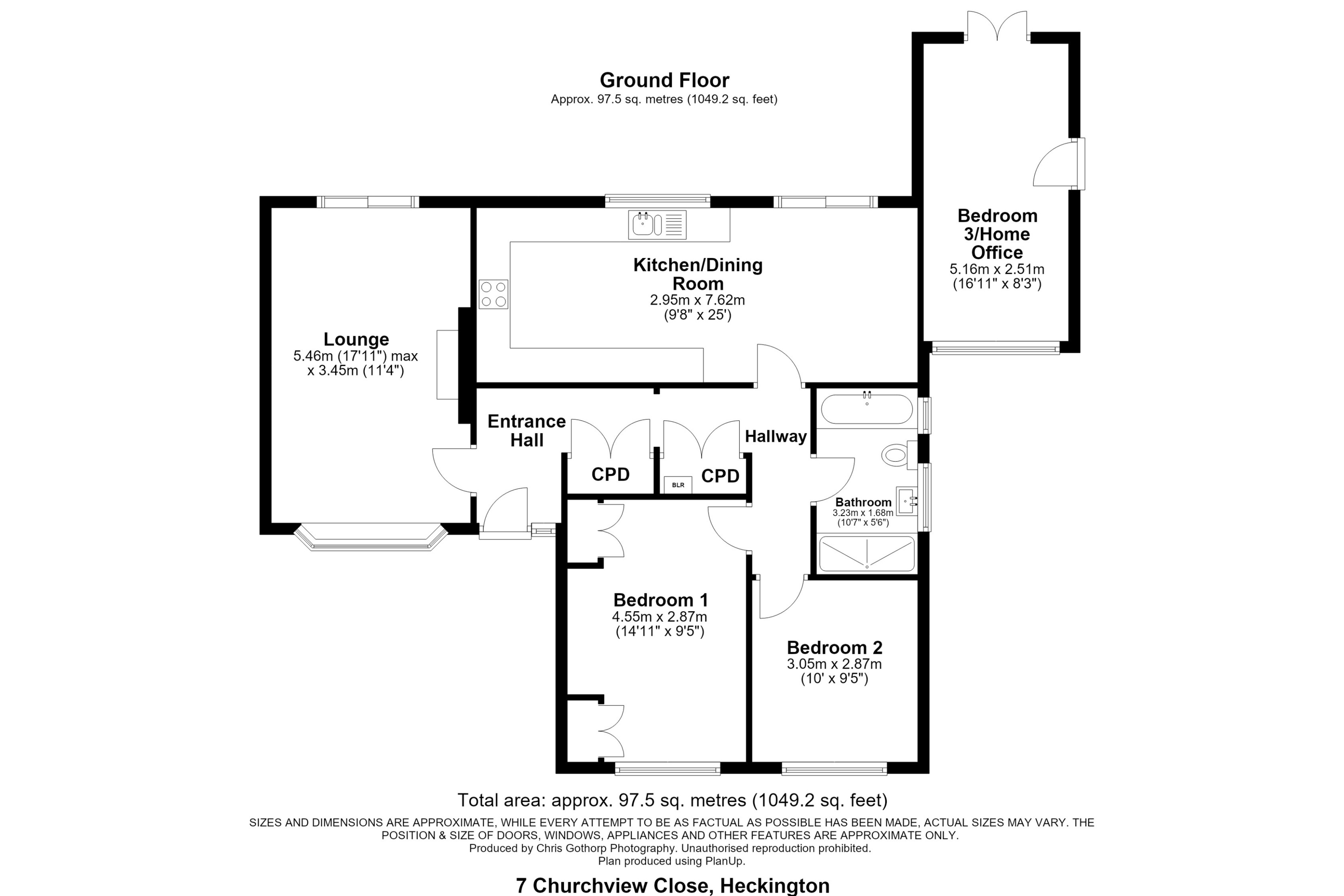 7, Churchview Close, Heckington floorplan