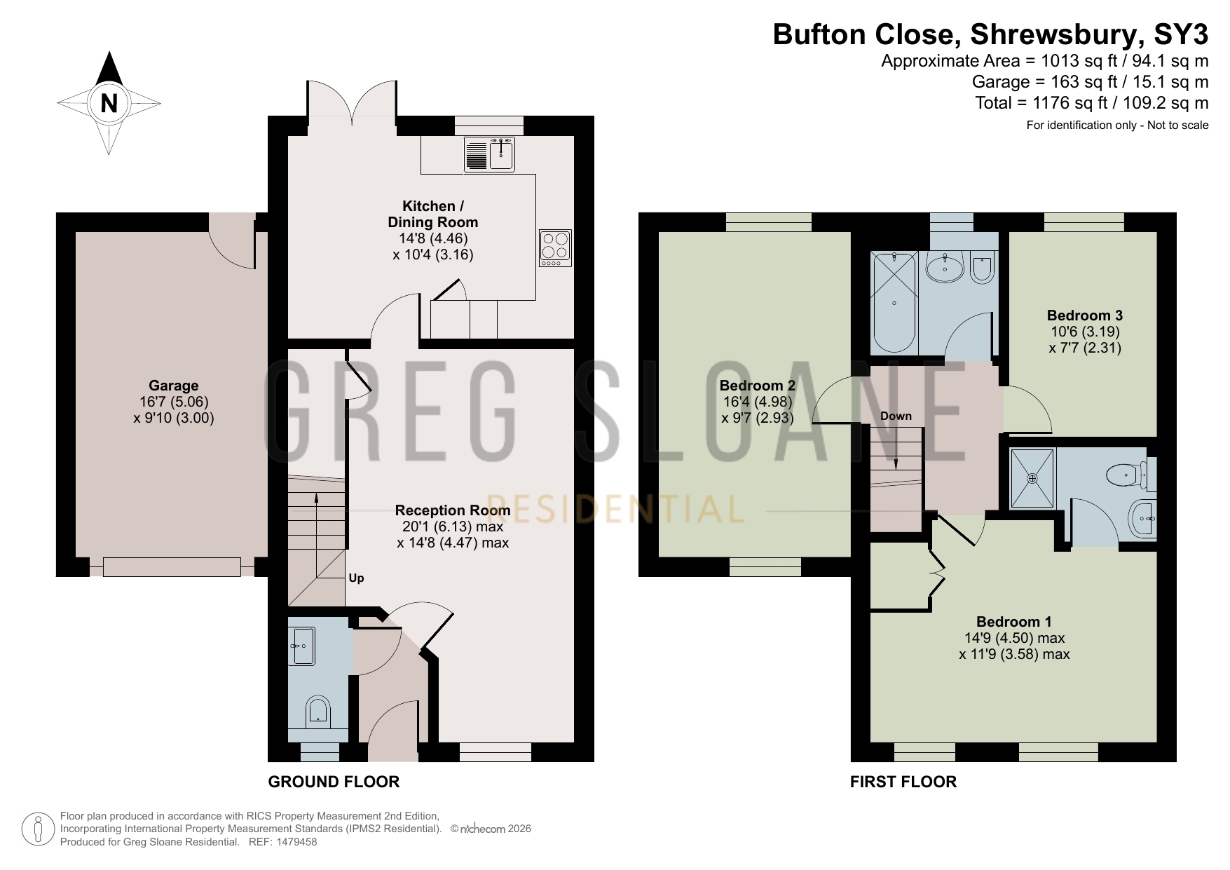 3 Bufton Close, Shrewsbury floorplan