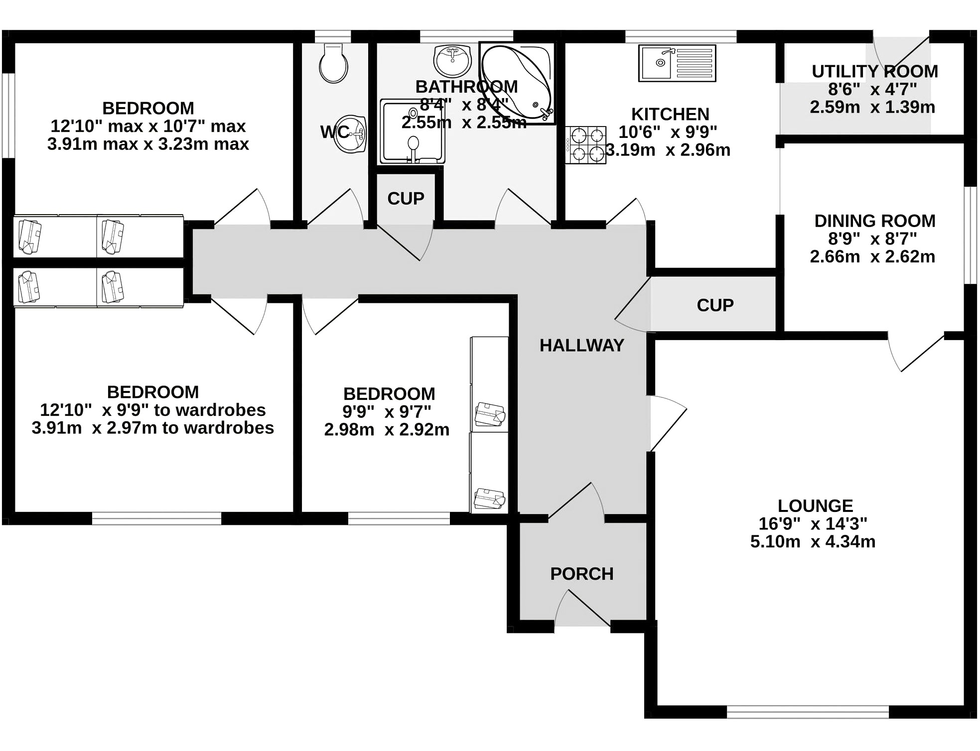 3, Highgrove, Scunthorpe floorplan