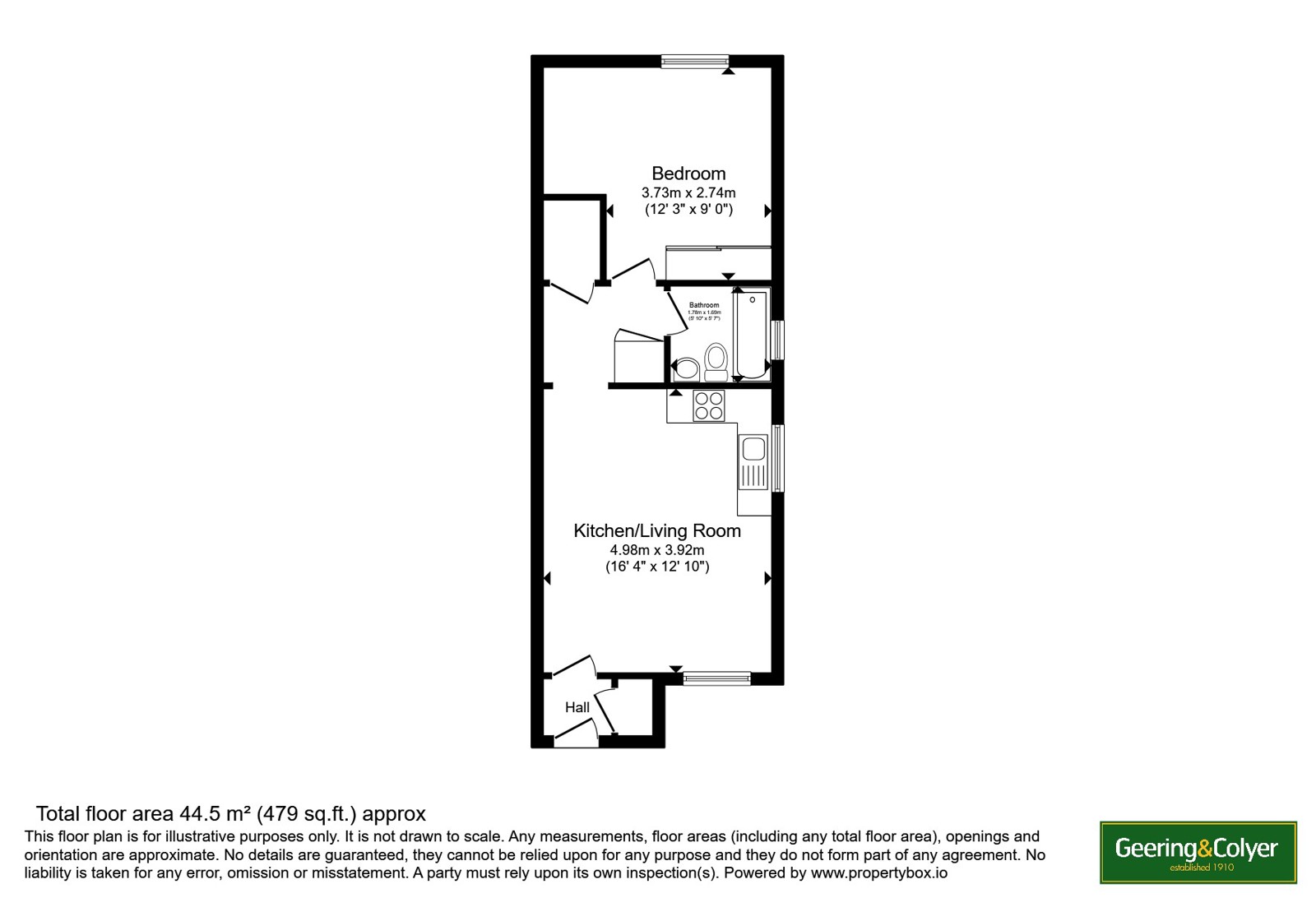 Flat 4, 456, Maidstone Road, Chatham floorplan