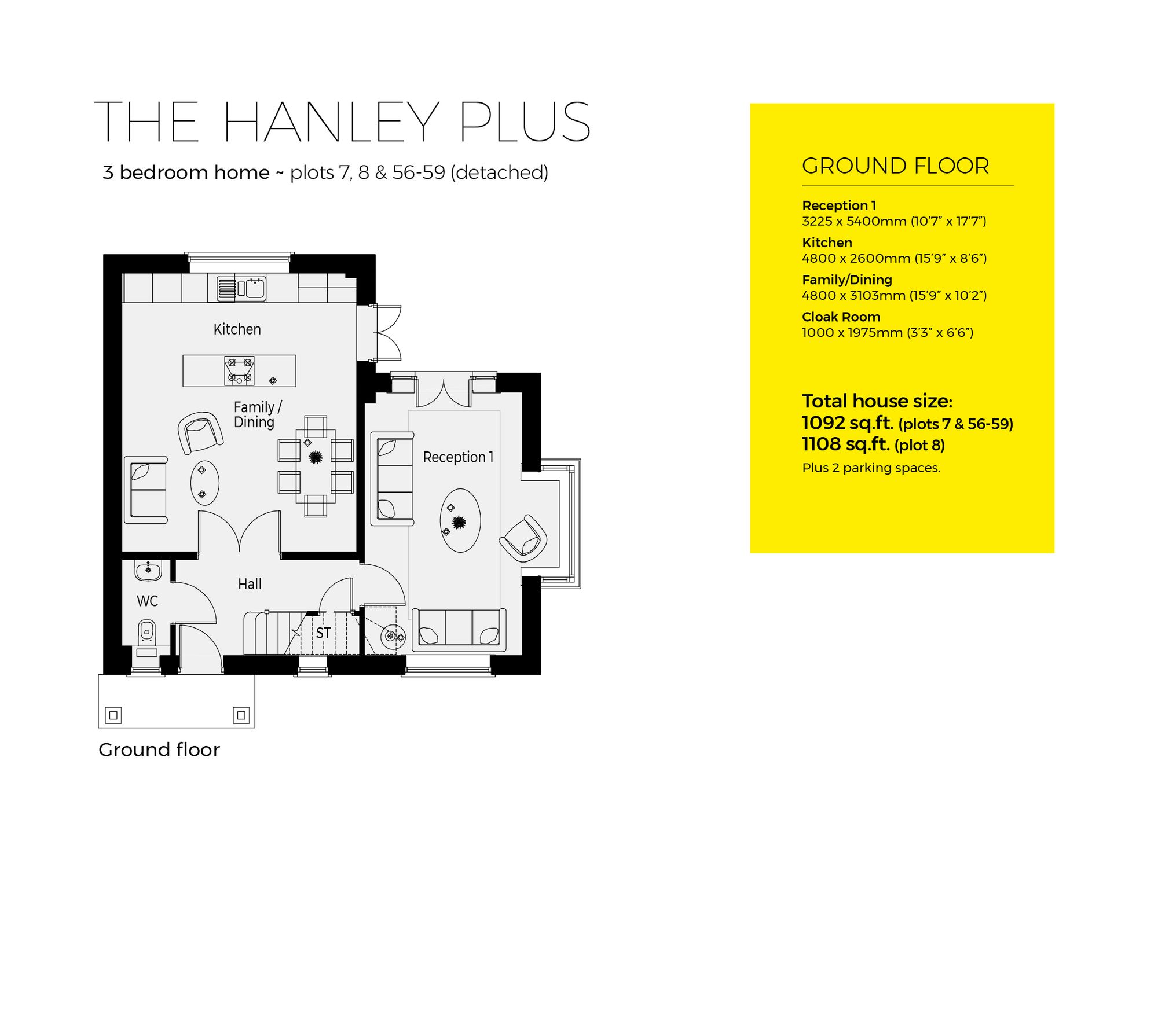Plot 56 Hanley, Severn Meadows, Worcester floorplan