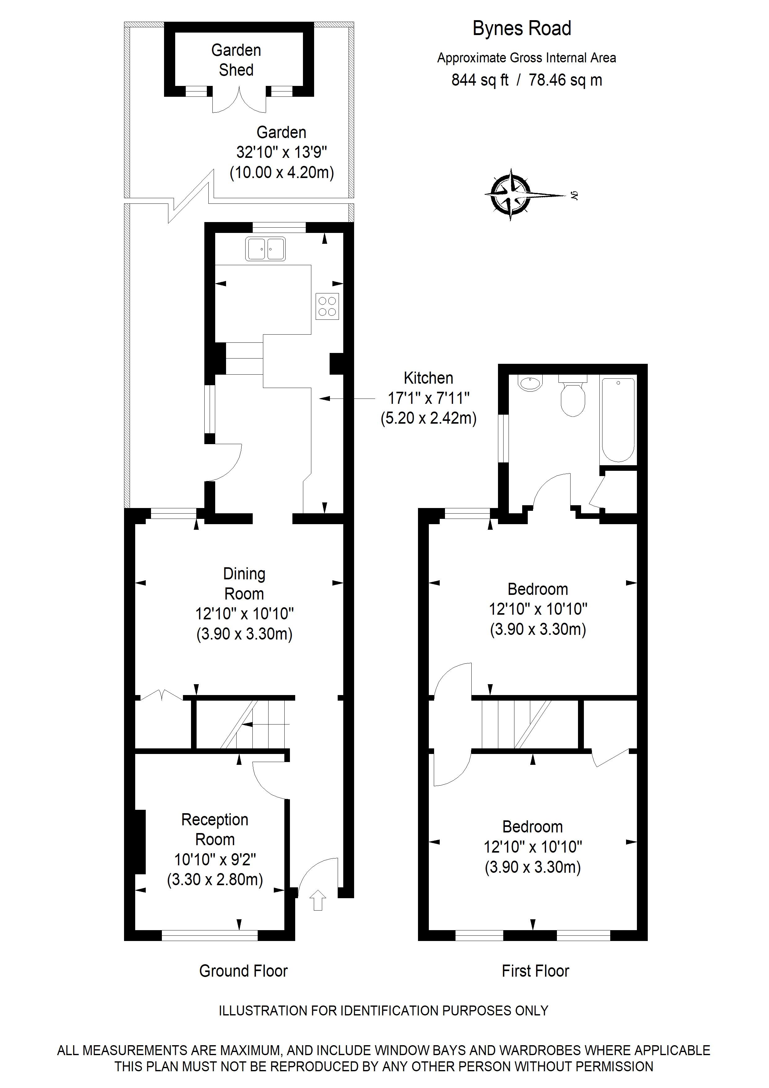 44, Bynes Road, South Croydon floorplan