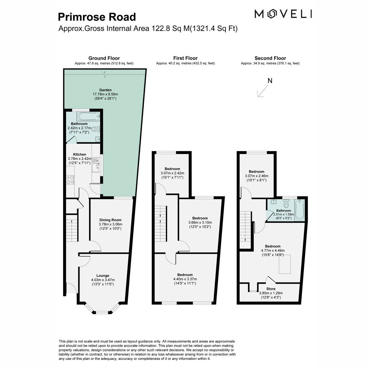 21, Primrose Road, London floorplan