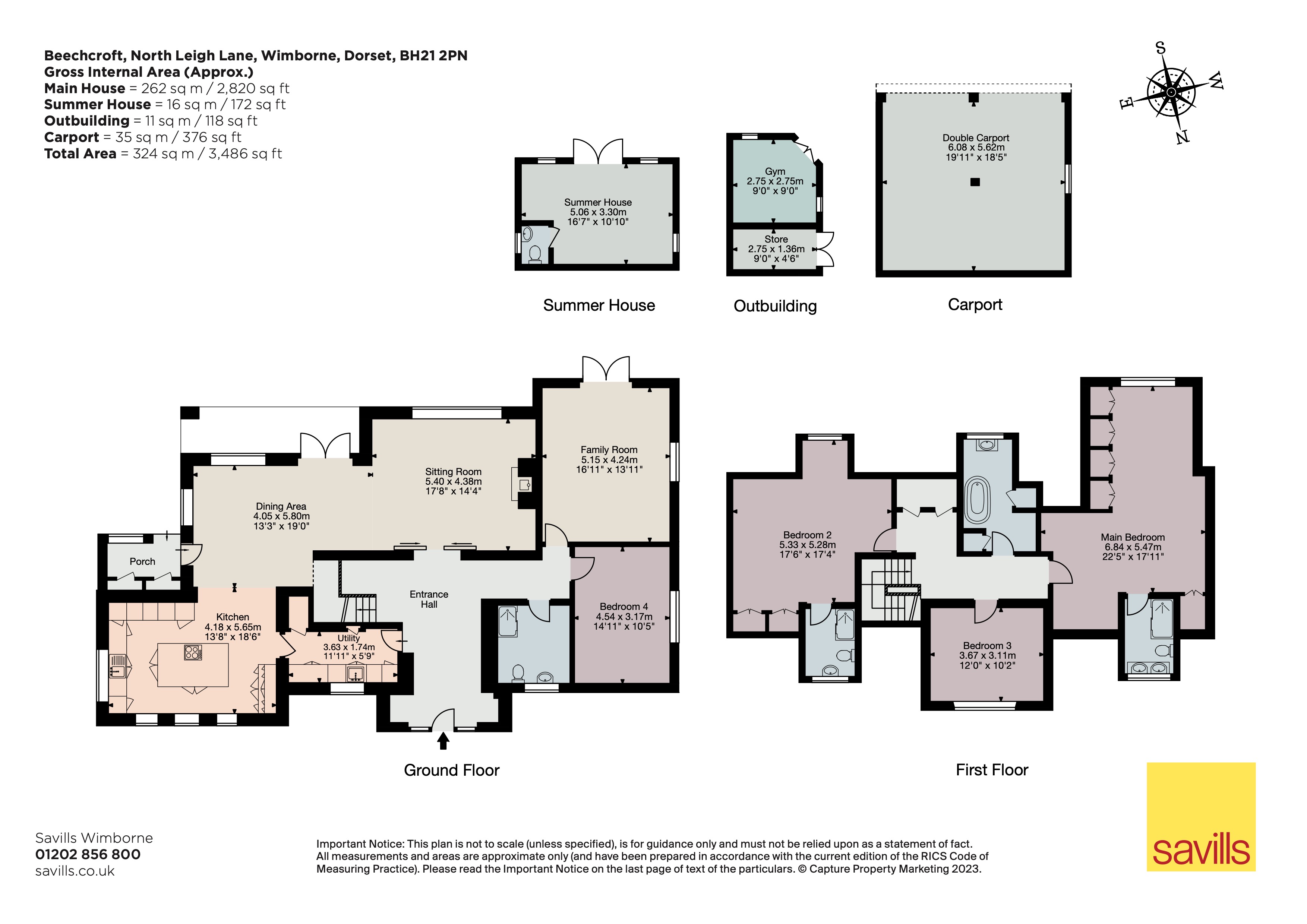 North Leigh Lane, Wimborne, Dorset BH21, 4 bedroom detached house for