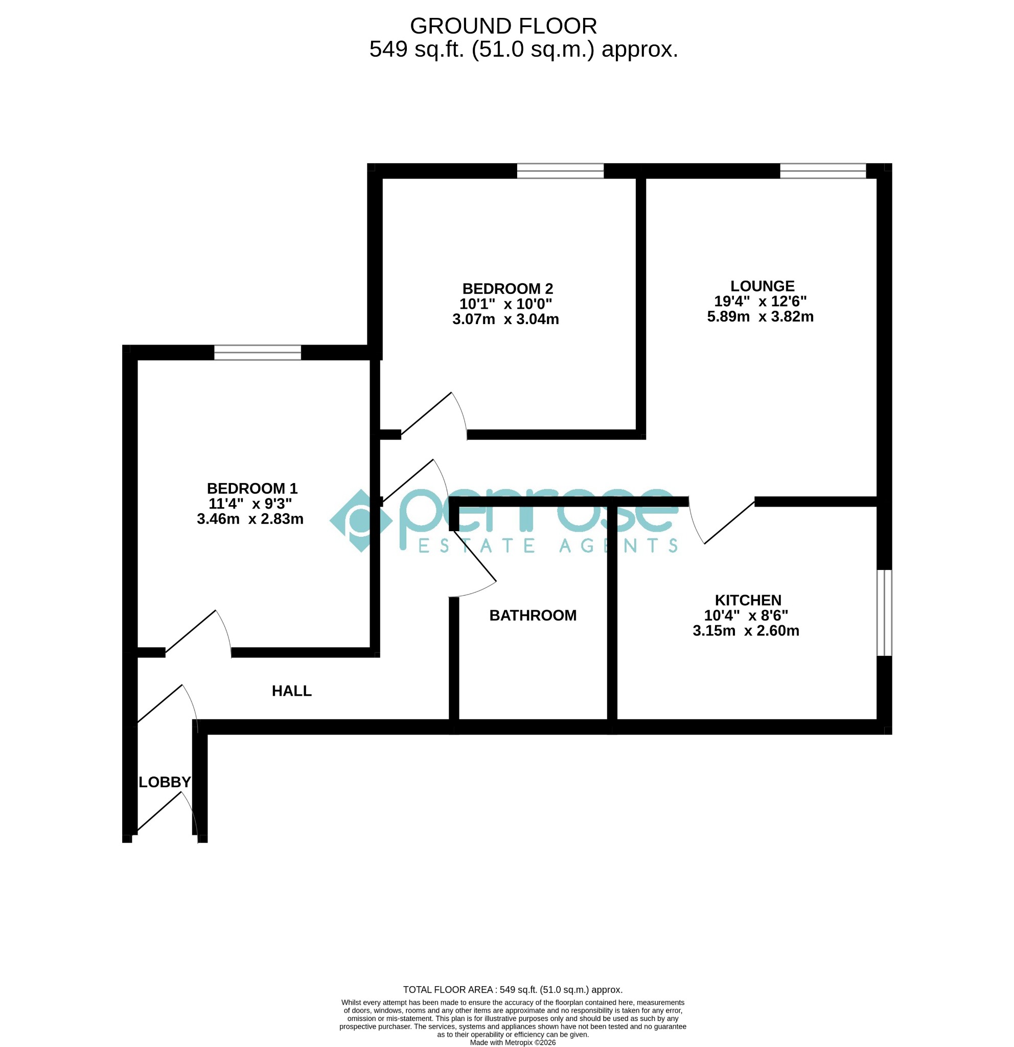 Flat 5, Ryans Court, Luton floorplan