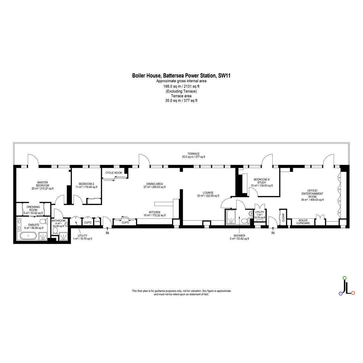 Flat Apartment 13, Boiler House, Circus Road South, London floorplan