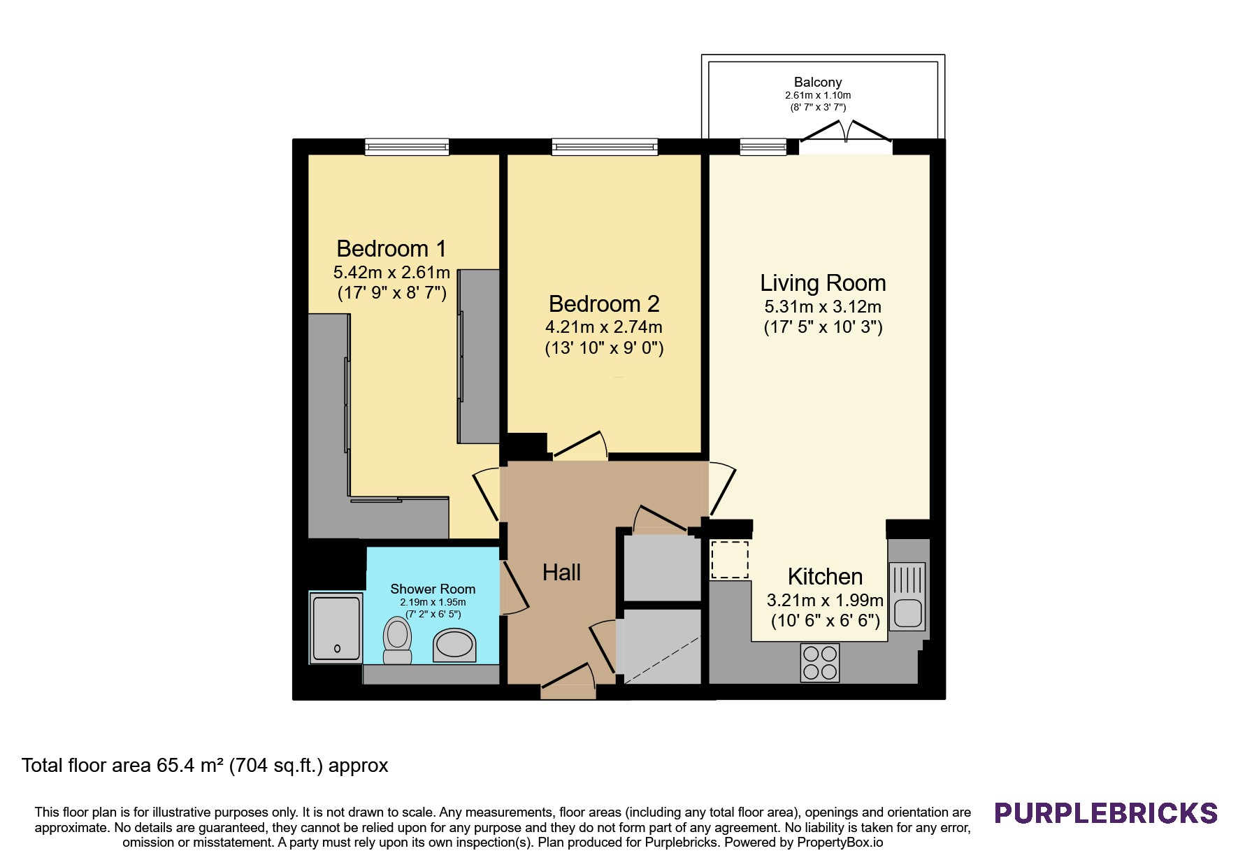 Flat 49/Priory Heights, Buckingham Avenue, Slough floorplan