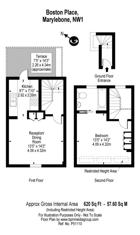 1 Bedrooms Flat to rent in Boston Place, London NW1