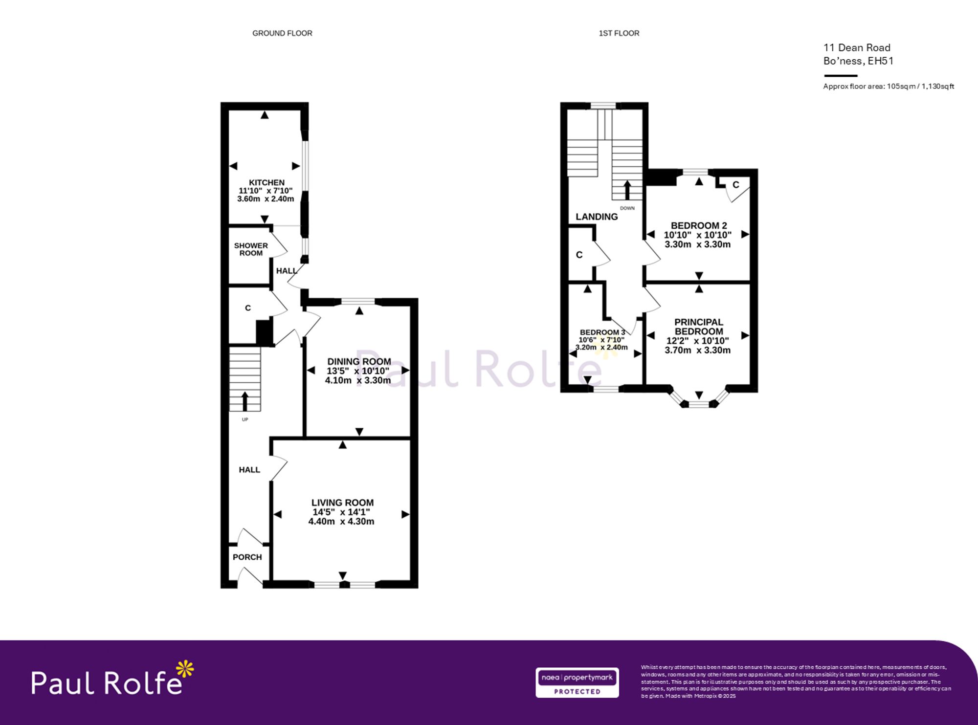 11 Dean Road, Bo'ness floorplan