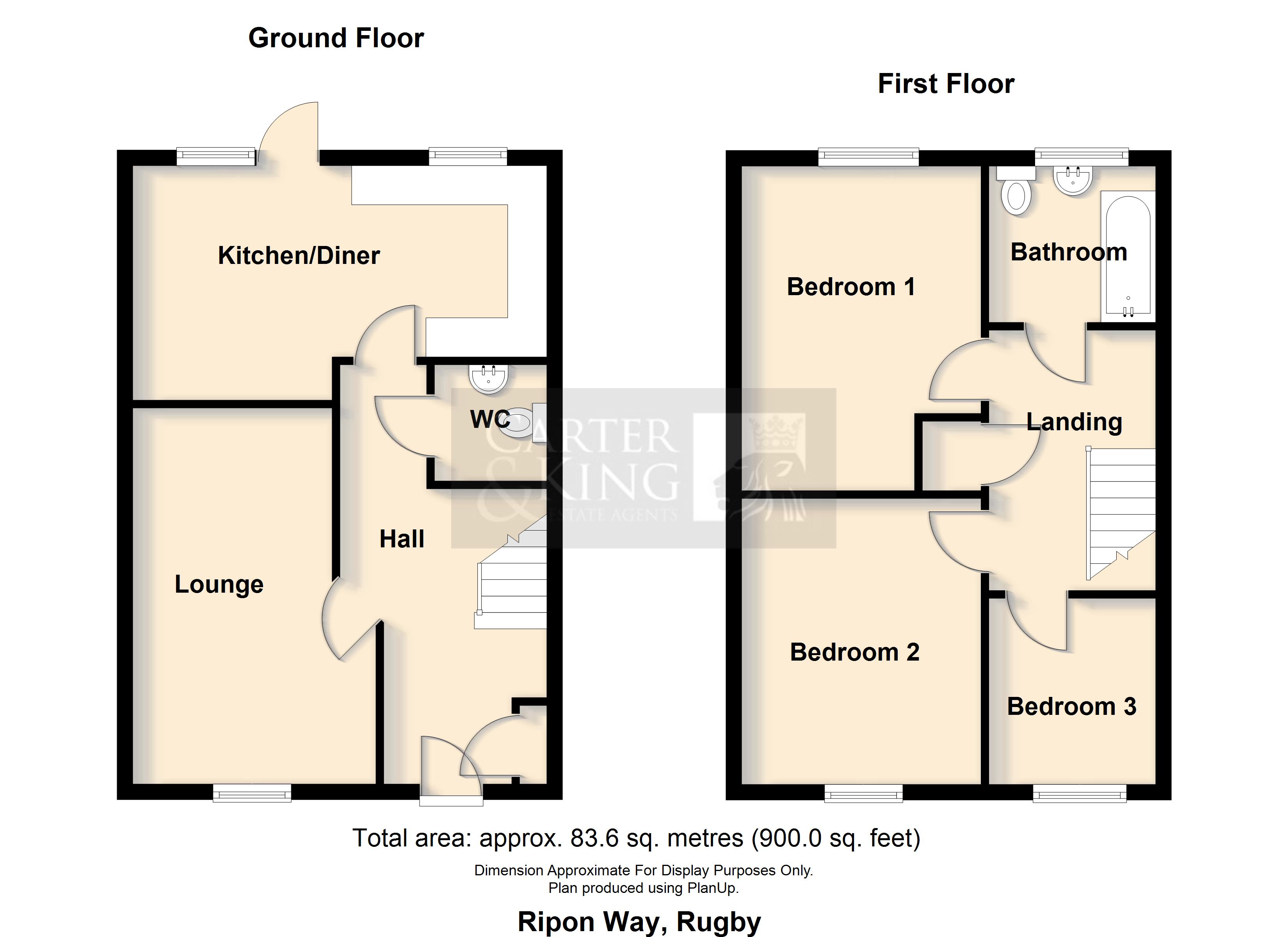 35, Ripon Way, Rugby floorplan