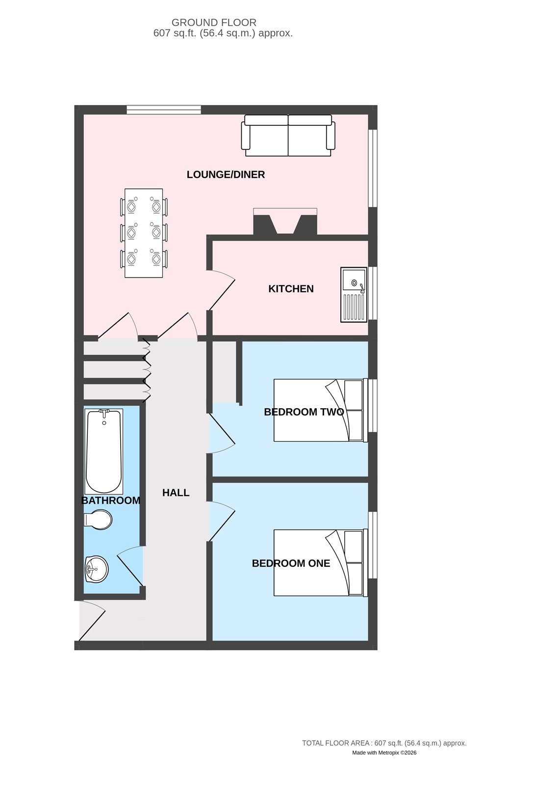 Flat 7,, Richmere Court, Mount Road, Wolverhampton floorplan