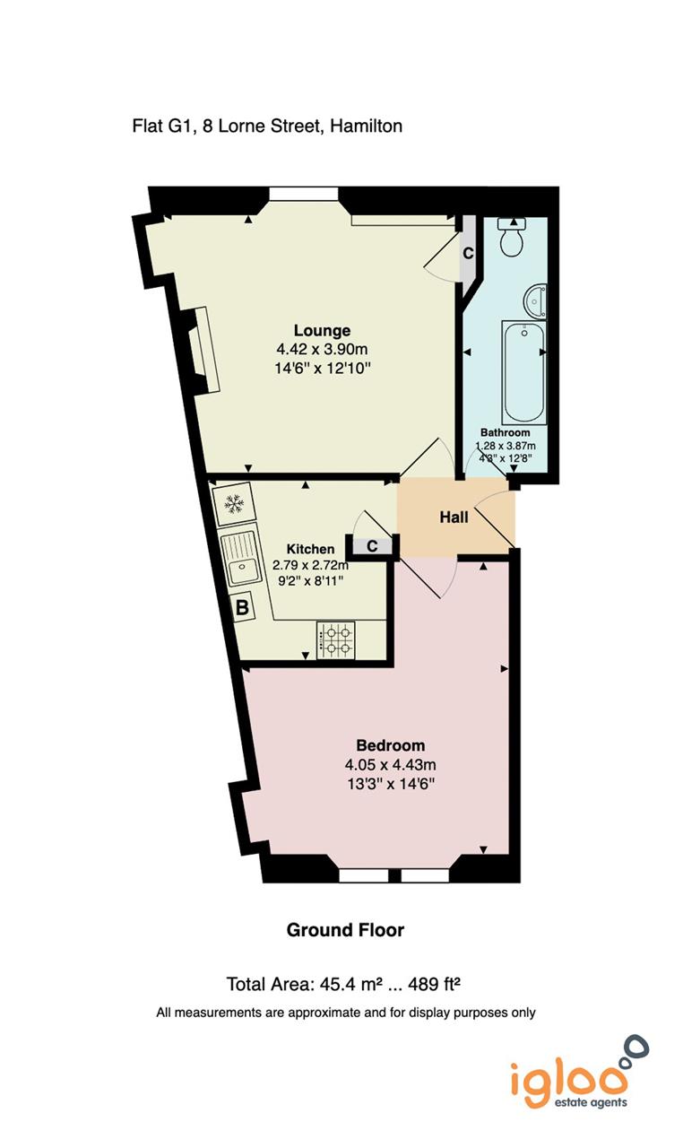 Flat G/1 8, Lorne Street, Hamilton floorplan