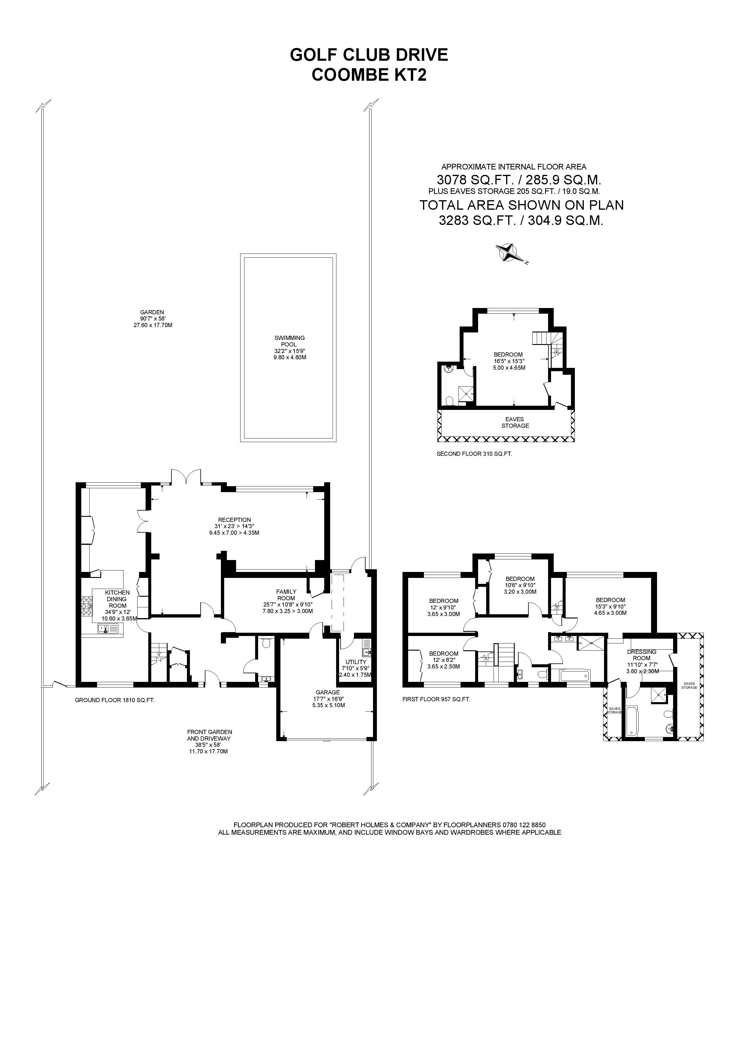 5 Bedrooms Detached house for sale in Golf Club Drive, Coombe Hill KT2