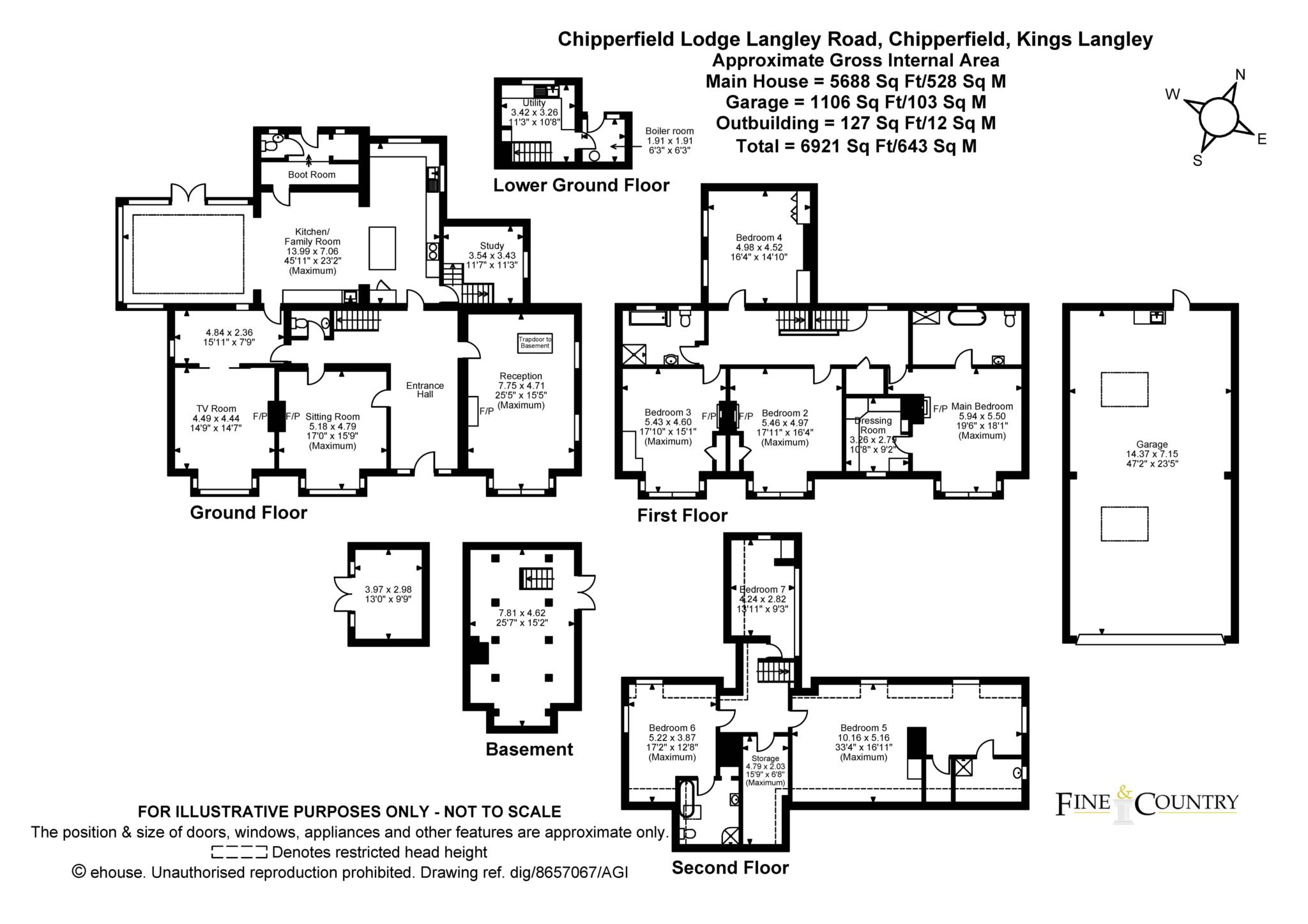 Chipperfield Lodge, Langley Road, Kings Langley floorplan