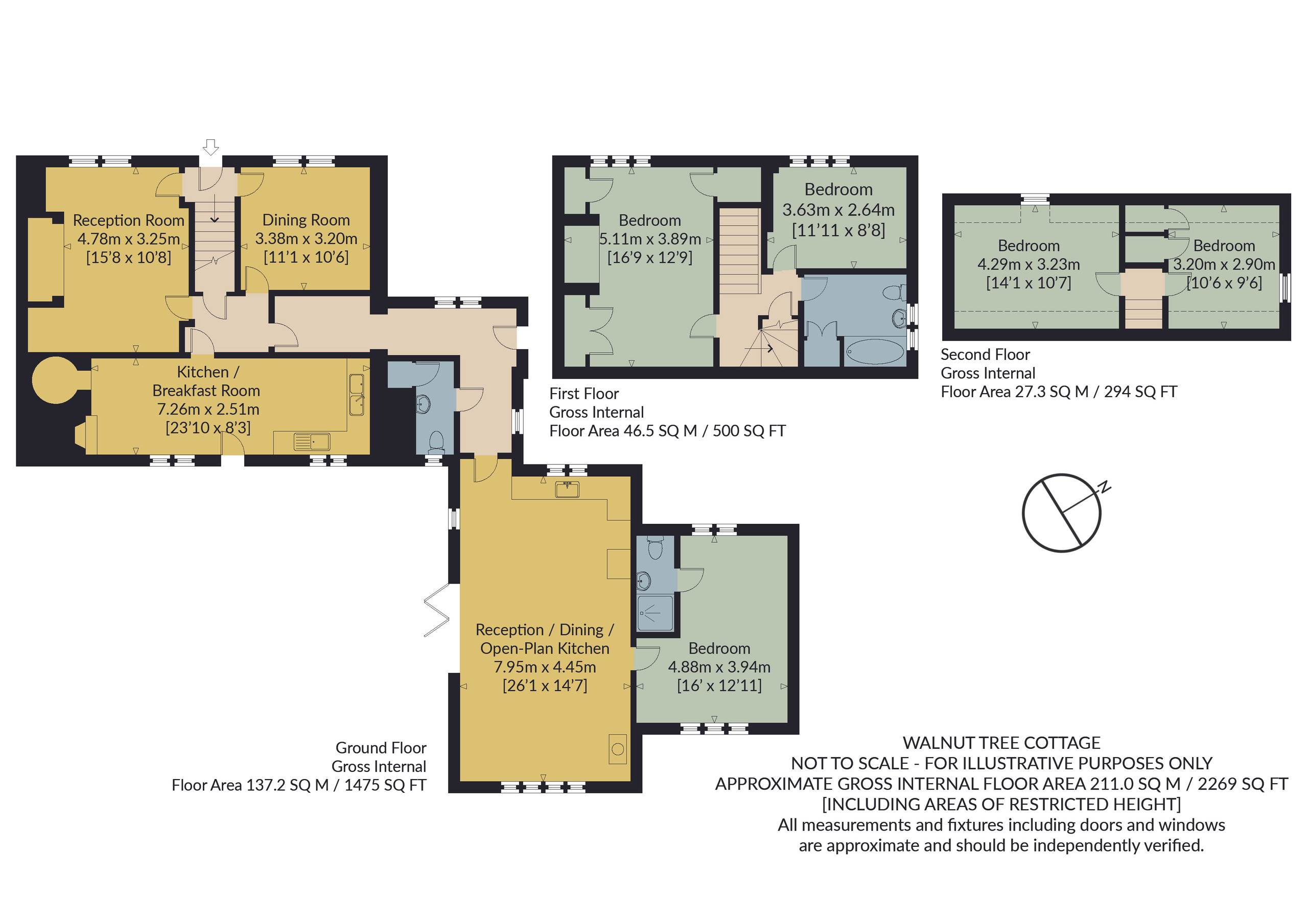 Walnut Tree Cottage, Canterbury floorplan