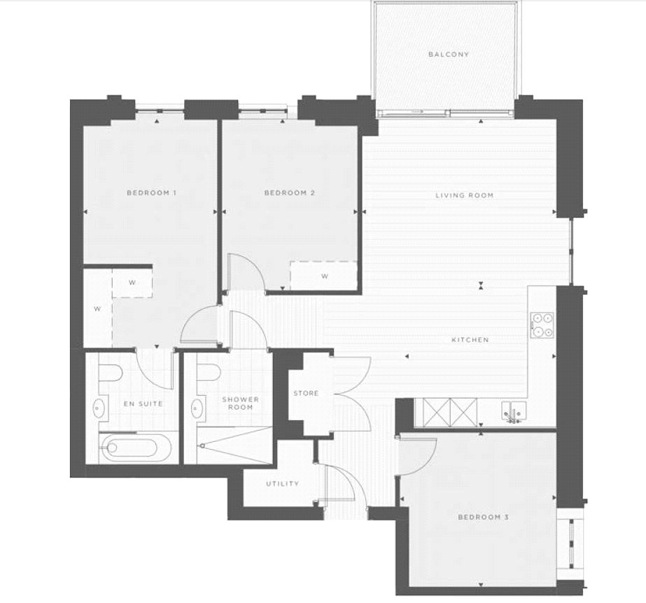 Garrett Mansions, 47, 287 Edgware Road, London floorplan
