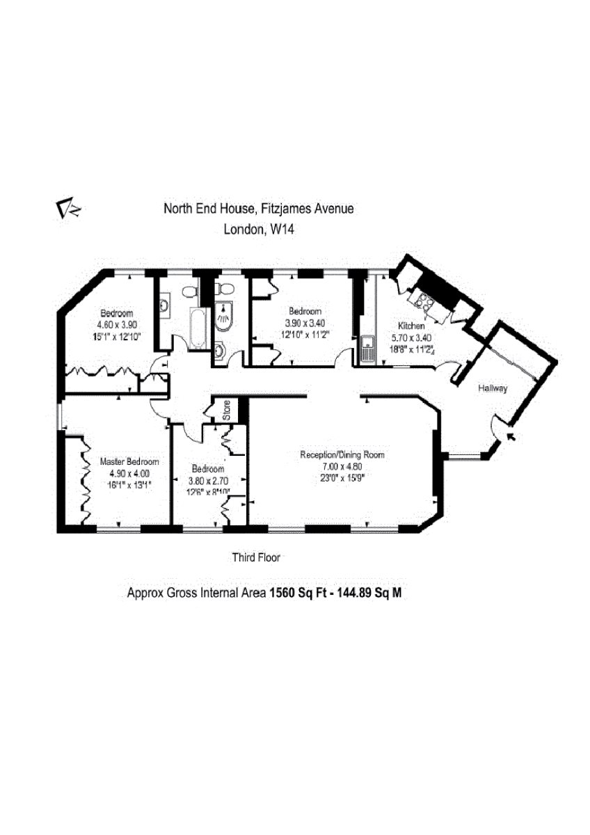 4 Bedrooms Flat to rent in Fitzjames Avenue, London W14